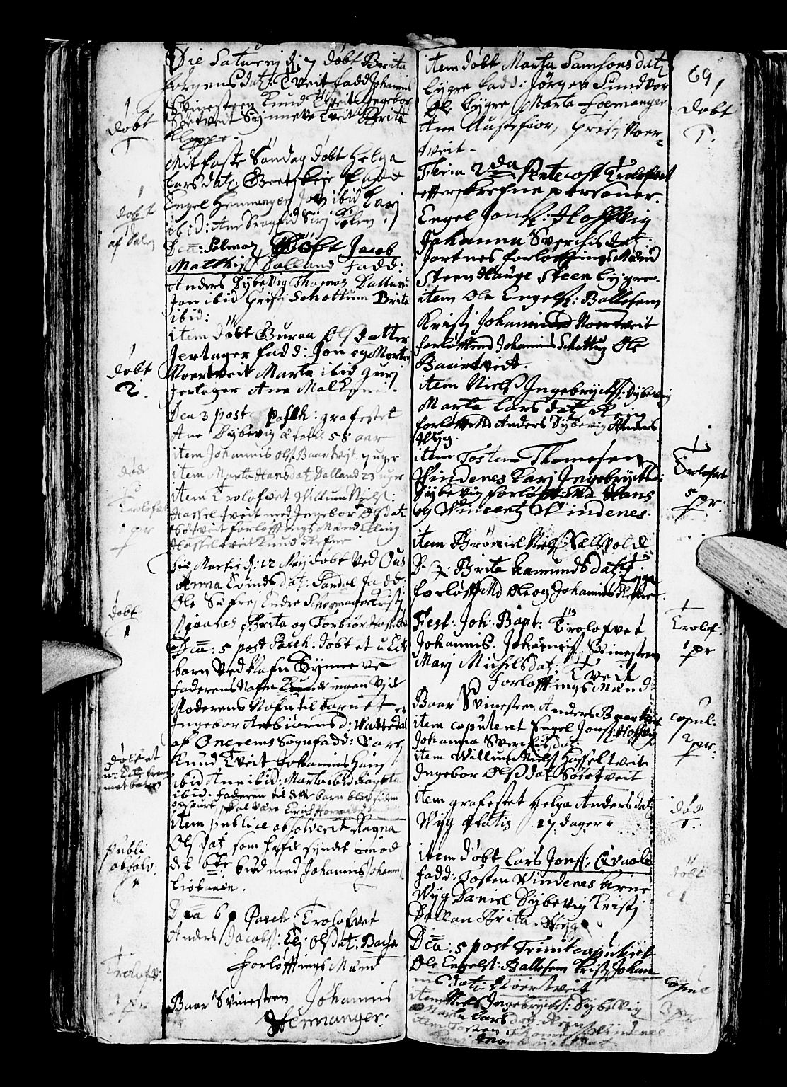 Os sokneprestembete, SAB/A-99929: Parish register (official) no. A 5, 1669-1760, p. 70