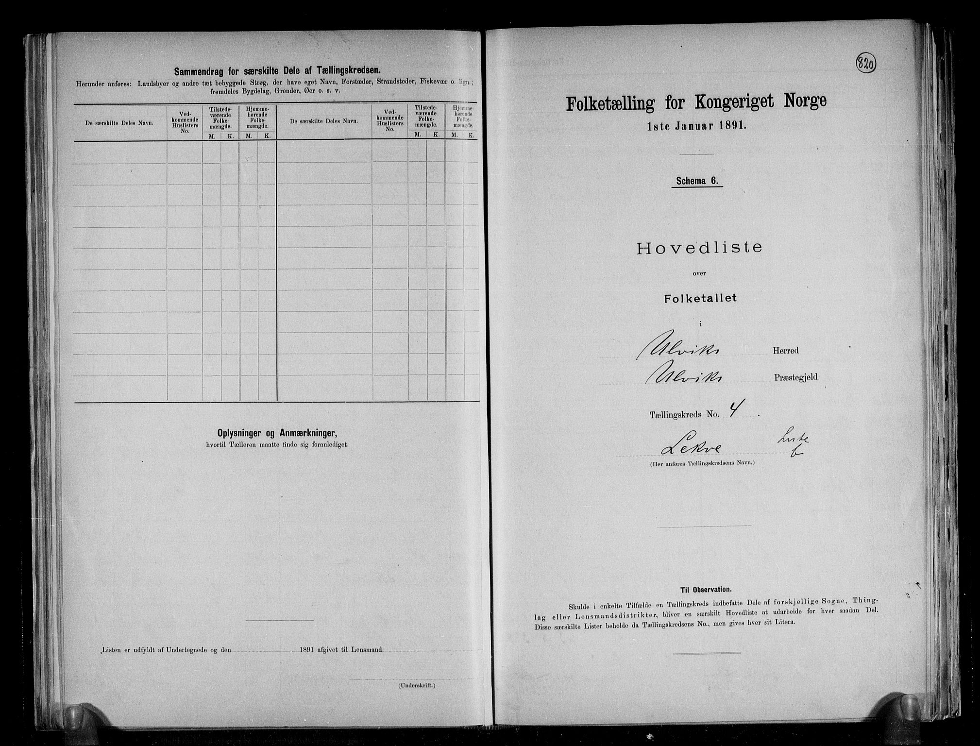 RA, 1891 census for 1233 Ulvik, 1891, p. 15