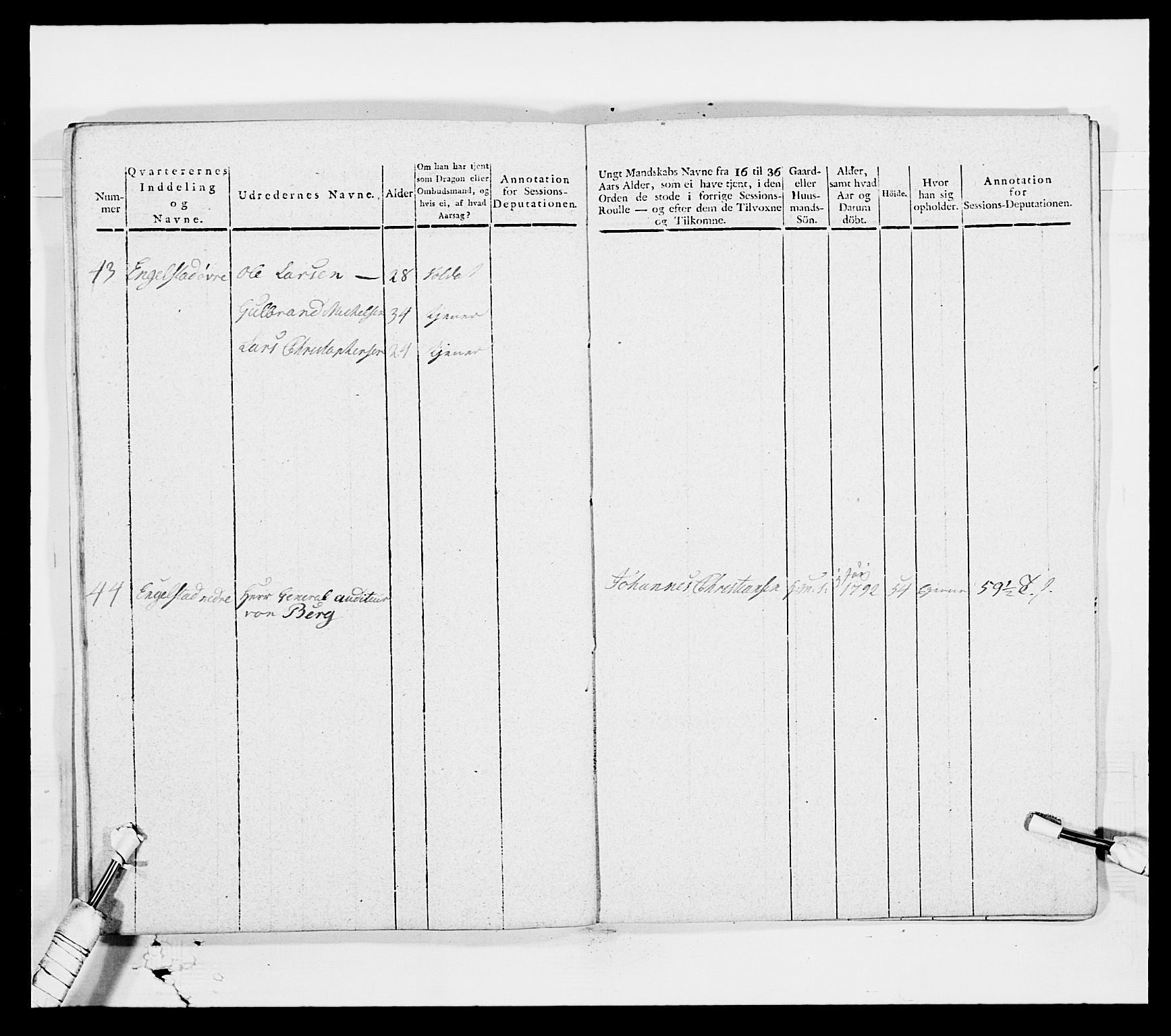 Generalitets- og kommissariatskollegiet, Det kongelige norske kommissariatskollegium, AV/RA-EA-5420/E/Eh/L0003: 1. Sønnafjelske dragonregiment, 1767-1812, p. 713