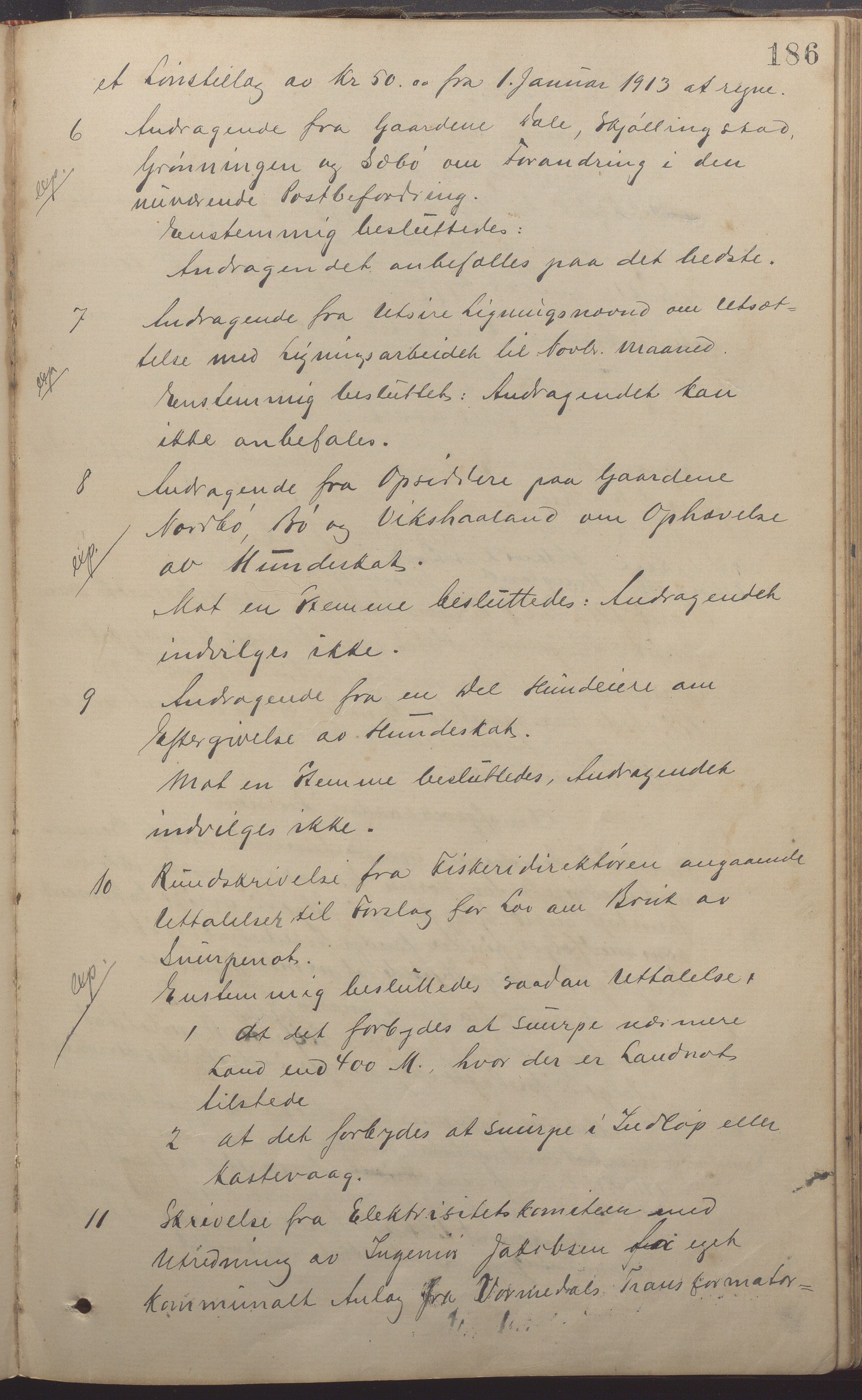 Torvastad kommune - Formannskapet, IKAR/K-101331/A/L0004: Forhandlingsprotokoll, 1891-1918, p. 186a