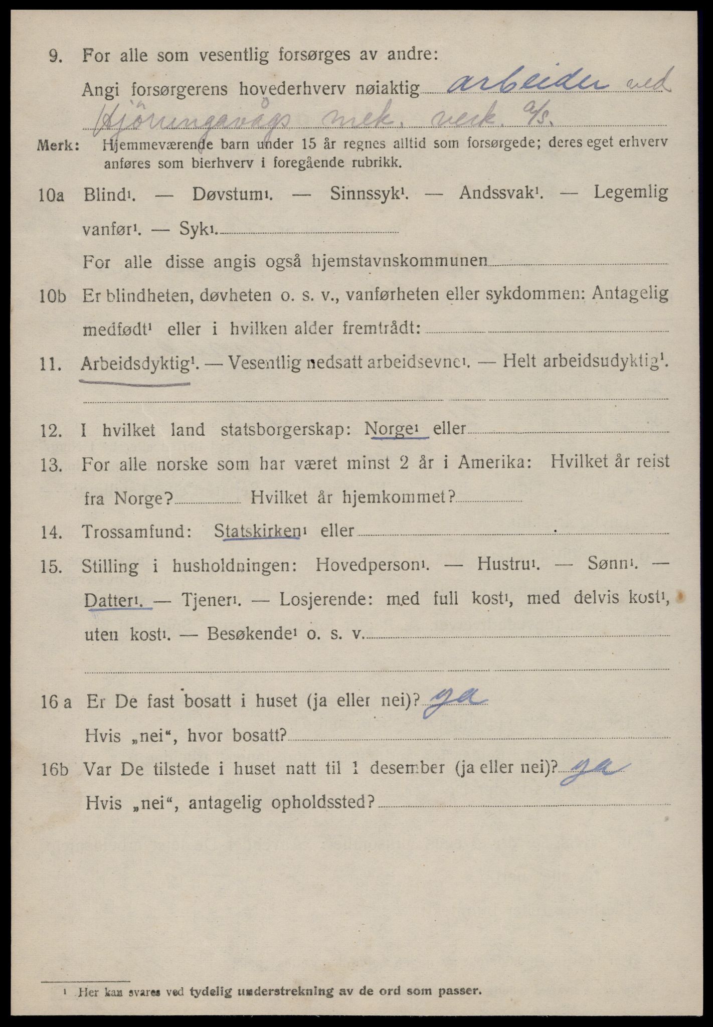 SAT, 1920 census for Hareid, 1920, p. 4590