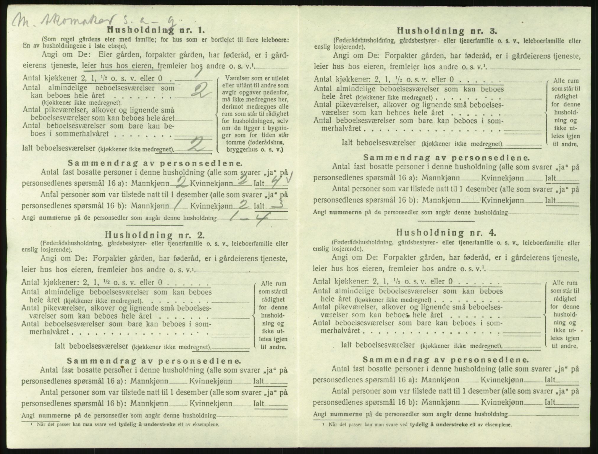 SAH, 1920 census for Vang (Hedmark), 1920, p. 2780