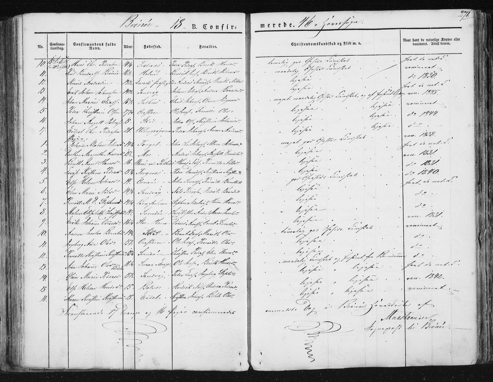 Ministerialprotokoller, klokkerbøker og fødselsregistre - Nordland, SAT/A-1459/813/L0198: Parish register (official) no. 813A08, 1834-1874, p. 271