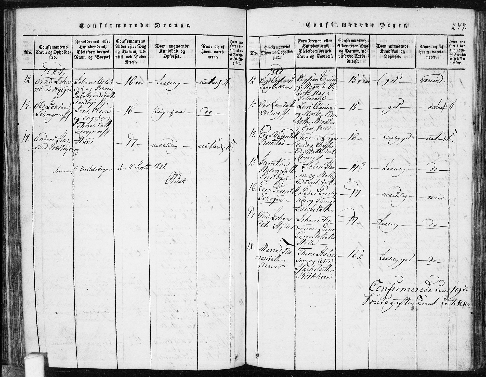Spydeberg prestekontor Kirkebøker, AV/SAO-A-10924/F/Fa/L0004: Parish register (official) no. I 4, 1814-1841, p. 277