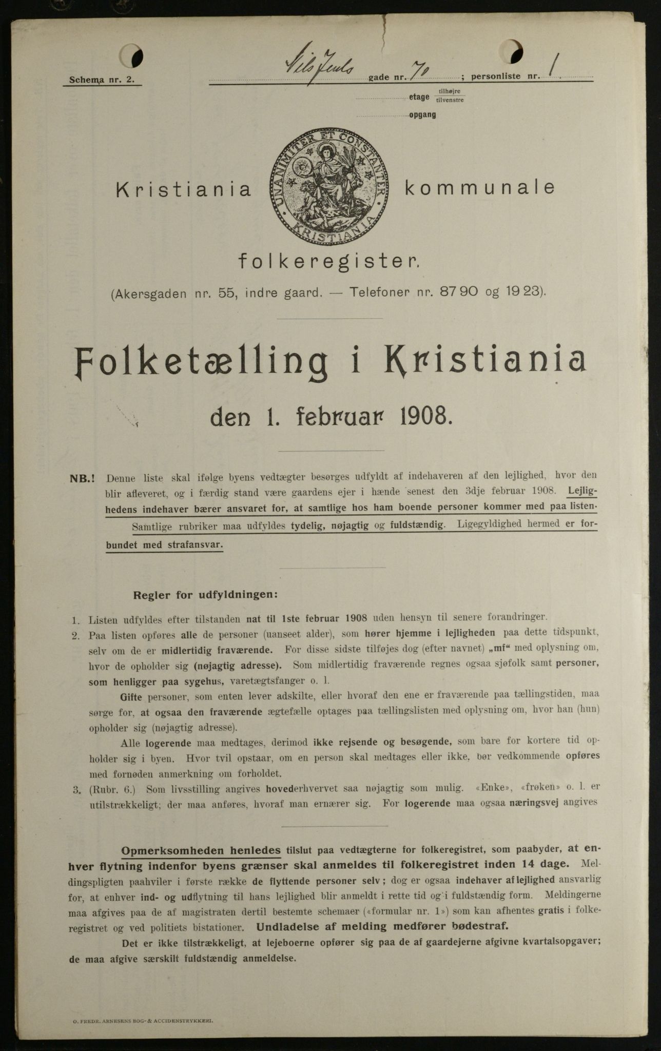 OBA, Municipal Census 1908 for Kristiania, 1908, p. 63650