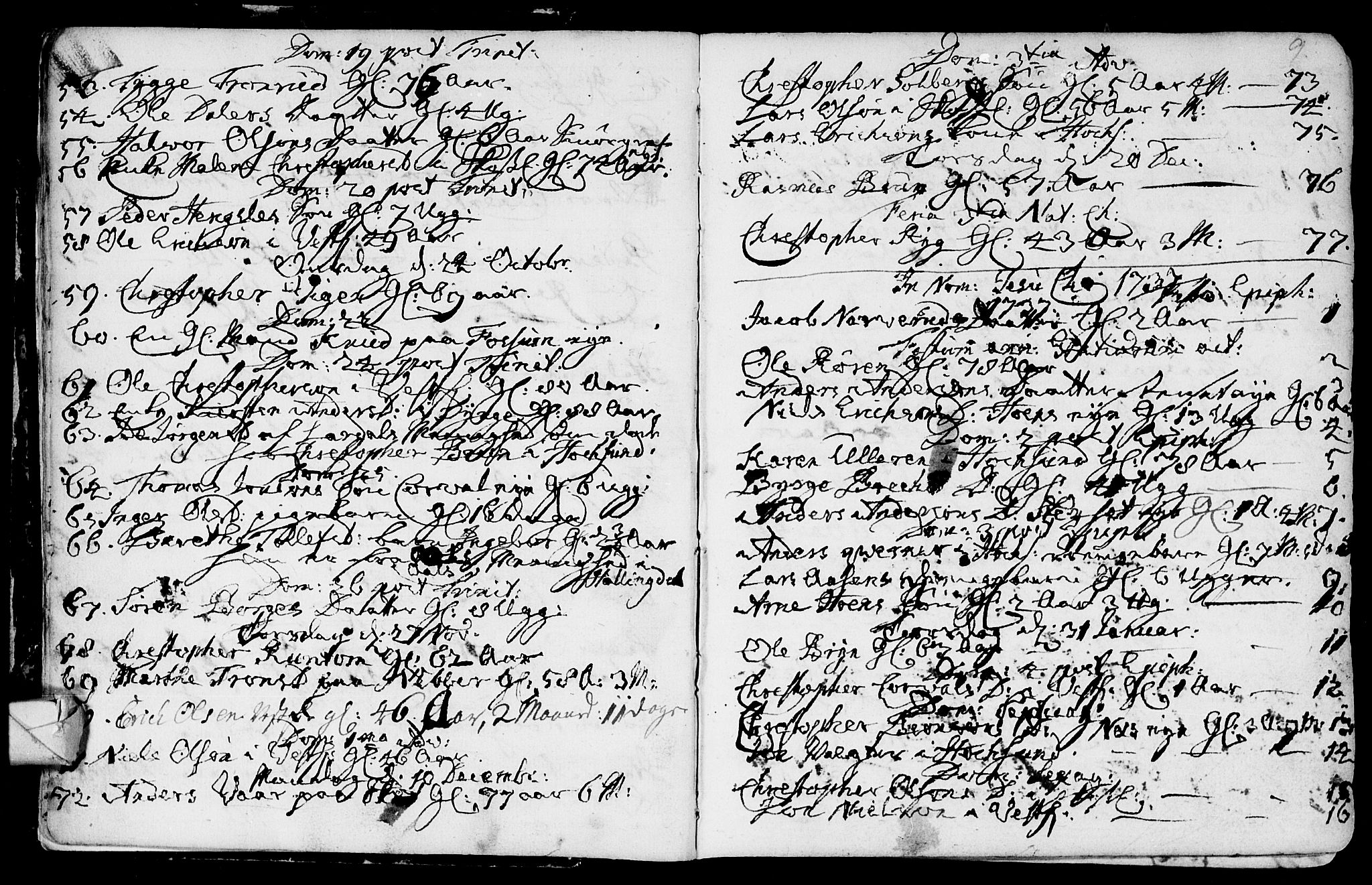 Eiker kirkebøker, AV/SAKO-A-4/F/Fa/L0007: Parish register (official) no. I 7 /1, 1733-1808, p. 9