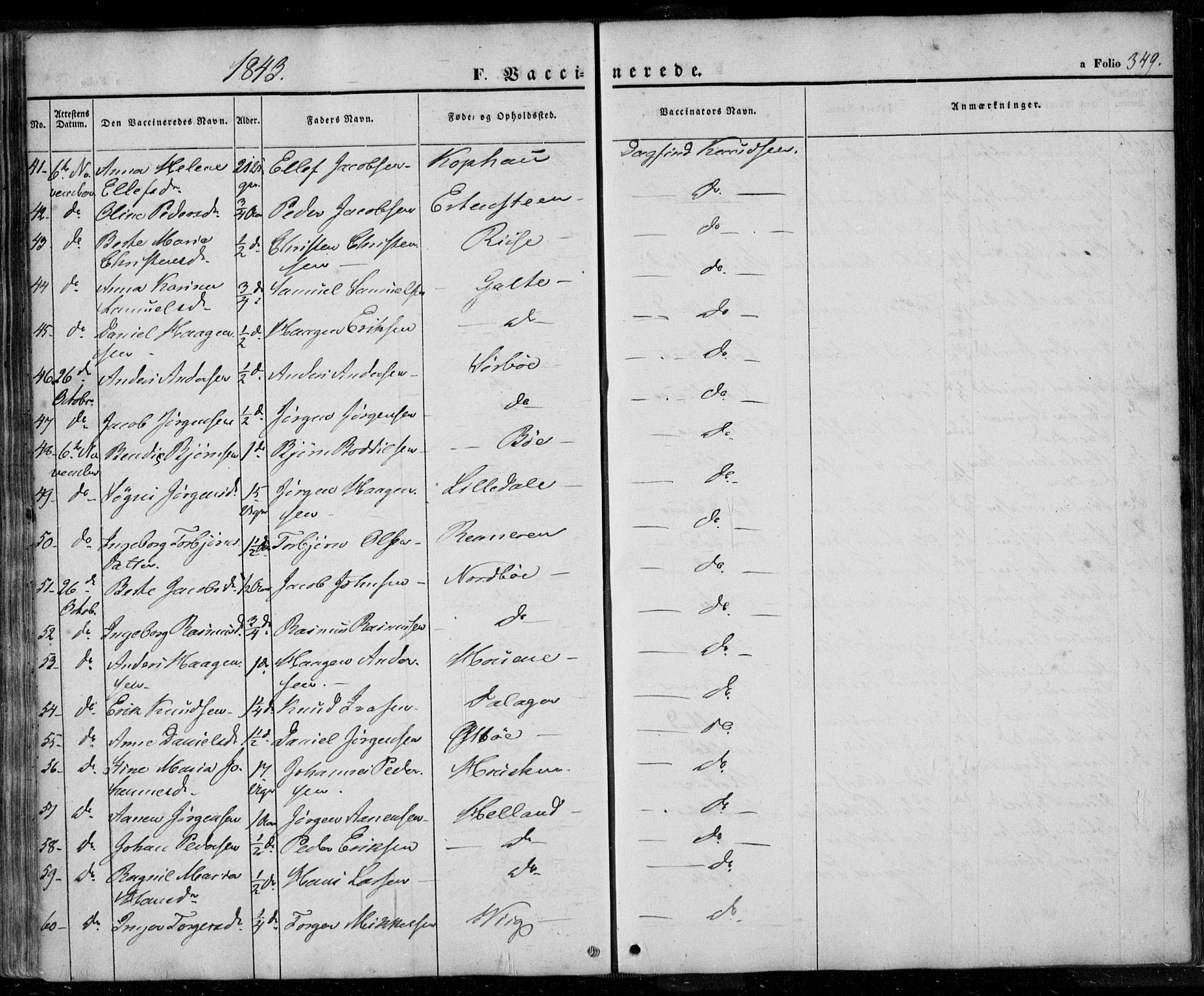 Rennesøy sokneprestkontor, AV/SAST-A -101827/H/Ha/Haa/L0005: Parish register (official) no. A 5, 1838-1859, p. 349