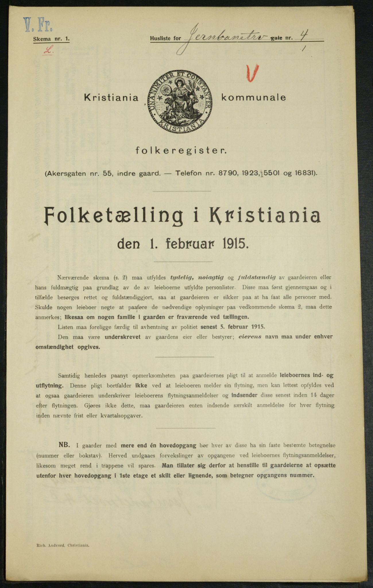 OBA, Municipal Census 1915 for Kristiania, 1915, p. 46471