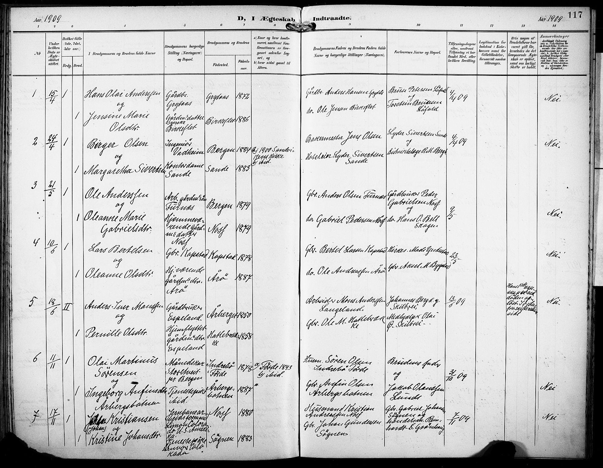 Gaular sokneprestembete, SAB/A-80001/H/Haa: Parish register (official) no. B 2, 1898-1911, p. 117