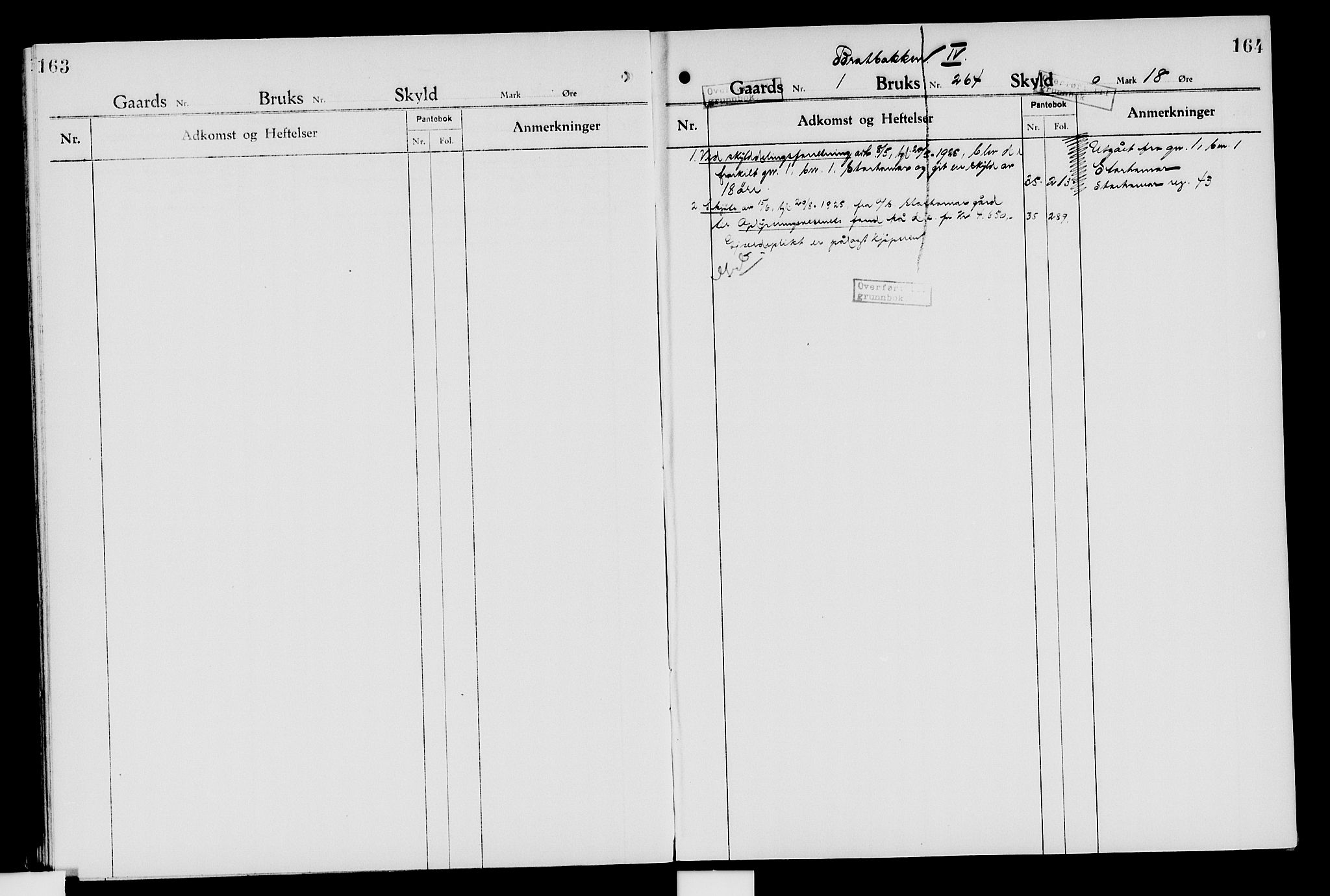 Nord-Hedmark sorenskriveri, SAH/TING-012/H/Ha/Had/Hade/L0007: Mortgage register no. 4.7, 1924-1940, p. 163-164