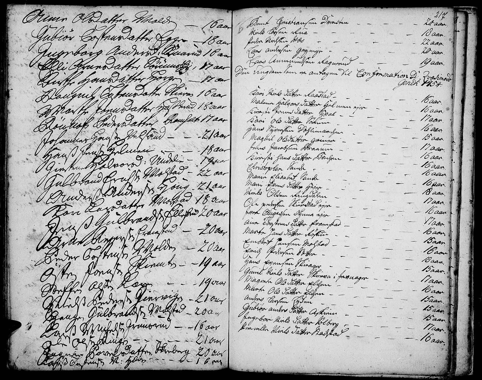 Gran prestekontor, SAH/PREST-112/H/Ha/Haa/L0003: Parish register (official) no. 3, 1745-1758, p. 217