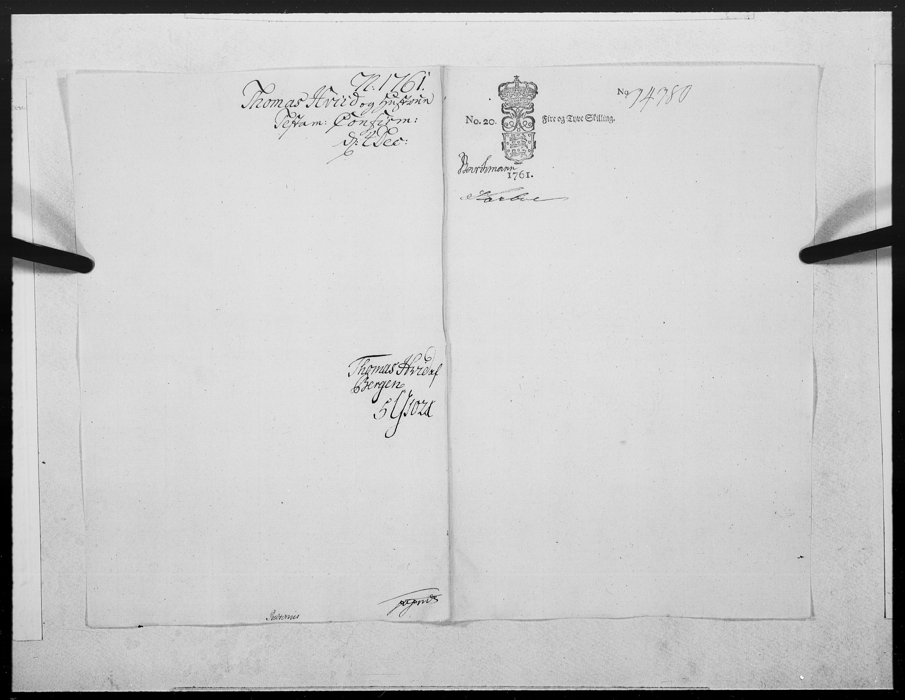 Danske Kanselli 1572-1799, AV/RA-EA-3023/F/Fc/Fcc/Fcca/L0182: Norske innlegg 1572-1799, 1761, p. 460