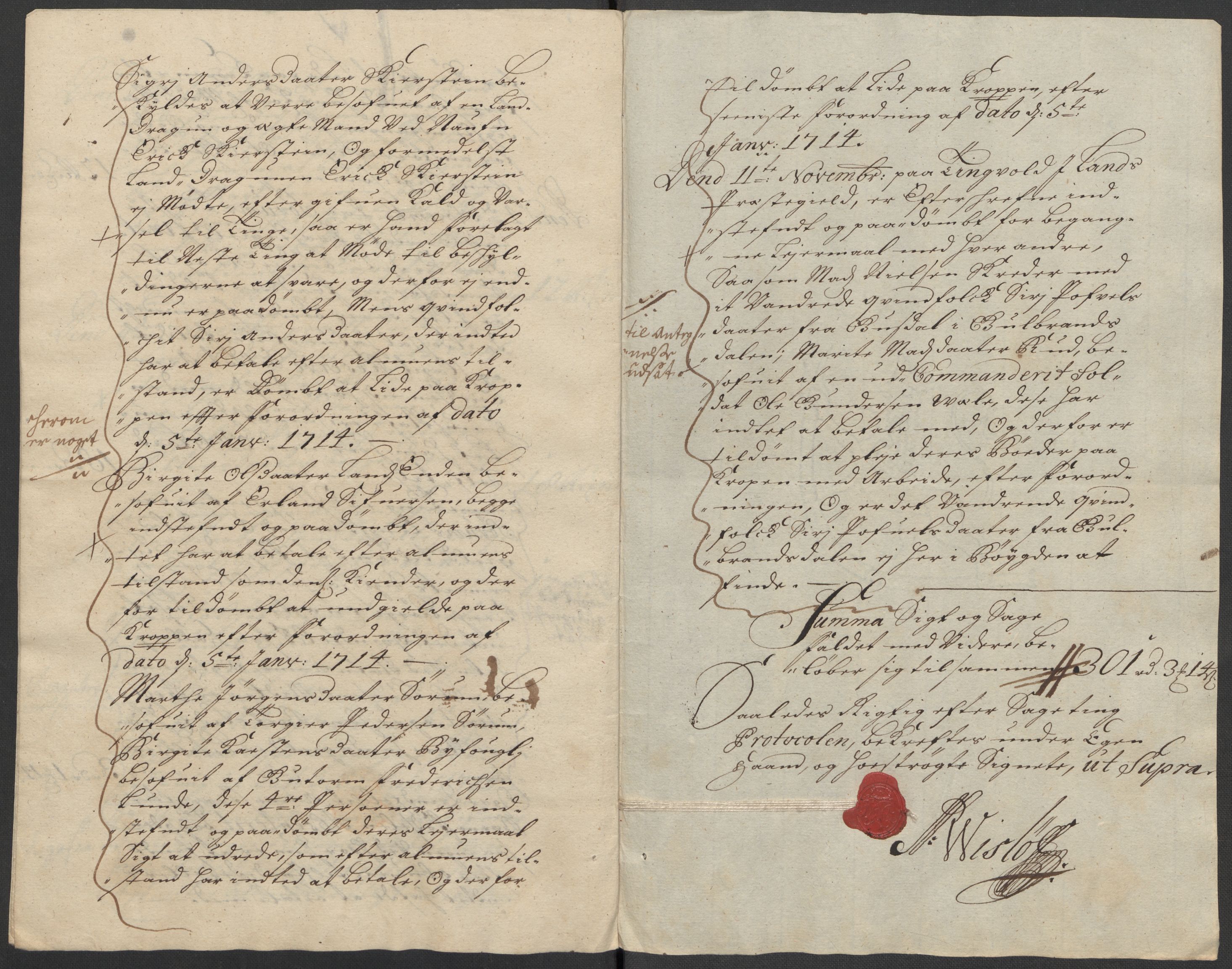 Rentekammeret inntil 1814, Reviderte regnskaper, Fogderegnskap, AV/RA-EA-4092/R18/L1314: Fogderegnskap Hadeland, Toten og Valdres, 1715, p. 324