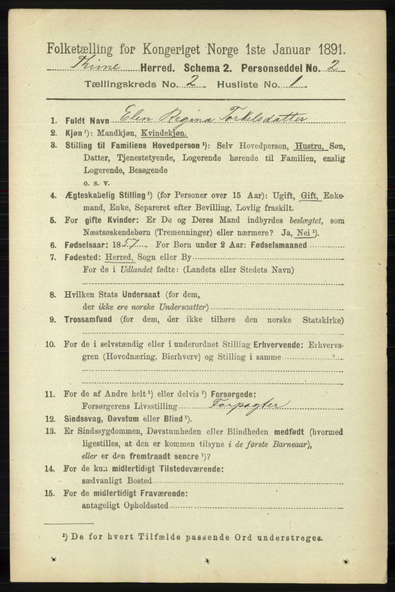 RA, 1891 census for 1121 Time, 1891, p. 676