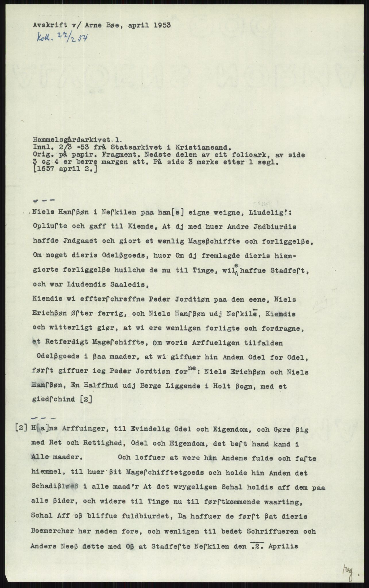 Samlinger til kildeutgivelse, Diplomavskriftsamlingen, AV/RA-EA-4053/H/Ha, p. 3975