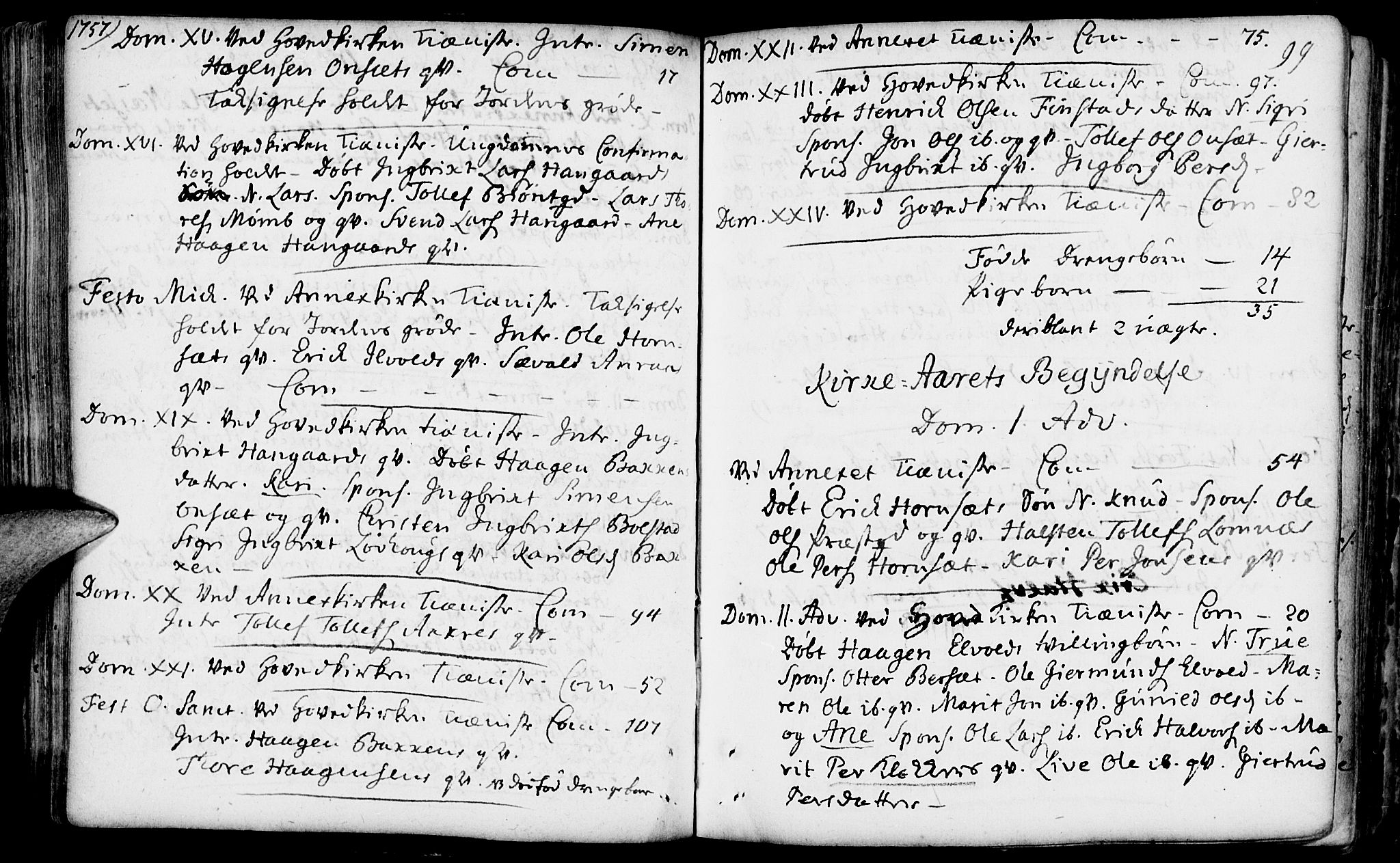 Rendalen prestekontor, SAH/PREST-054/H/Ha/Haa/L0001: Parish register (official) no. 1, 1733-1787, p. 99