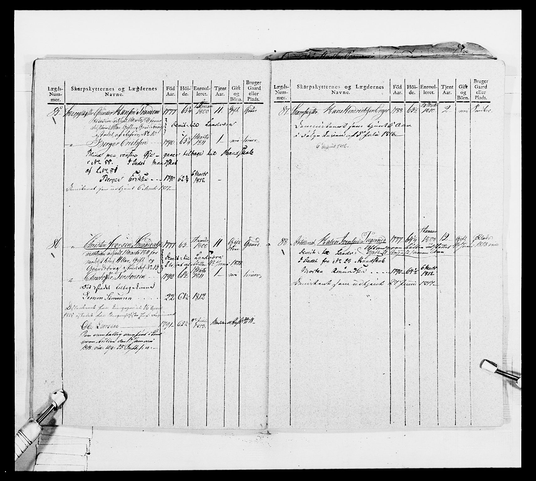 Generalitets- og kommissariatskollegiet, Det kongelige norske kommissariatskollegium, AV/RA-EA-5420/E/Eh/L0049: Akershusiske skarpskytterregiment, 1812, p. 405