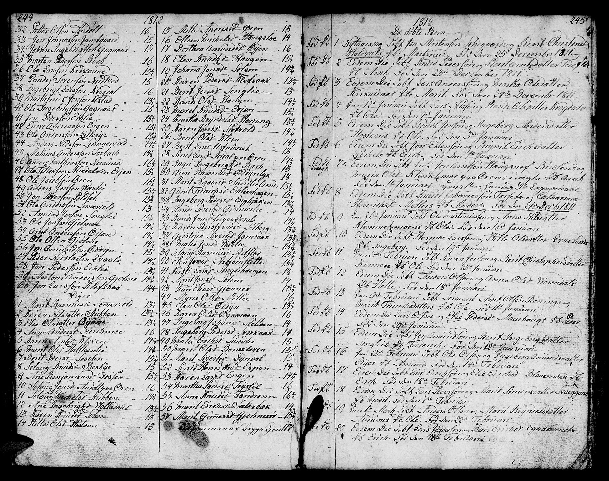 Ministerialprotokoller, klokkerbøker og fødselsregistre - Sør-Trøndelag, SAT/A-1456/668/L0815: Parish register (copy) no. 668C04, 1791-1815, p. 244-245