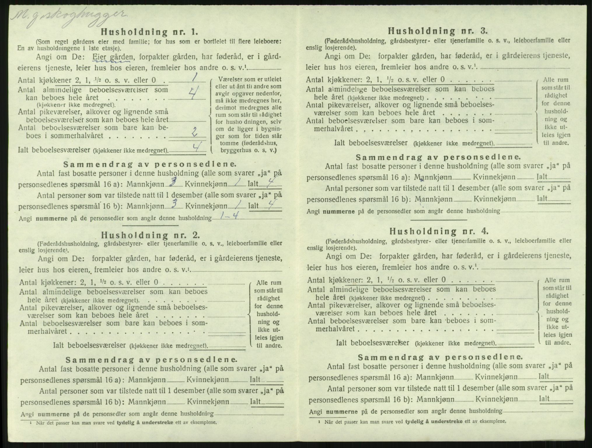 SAK, 1920 census for Holt, 1920, p. 737