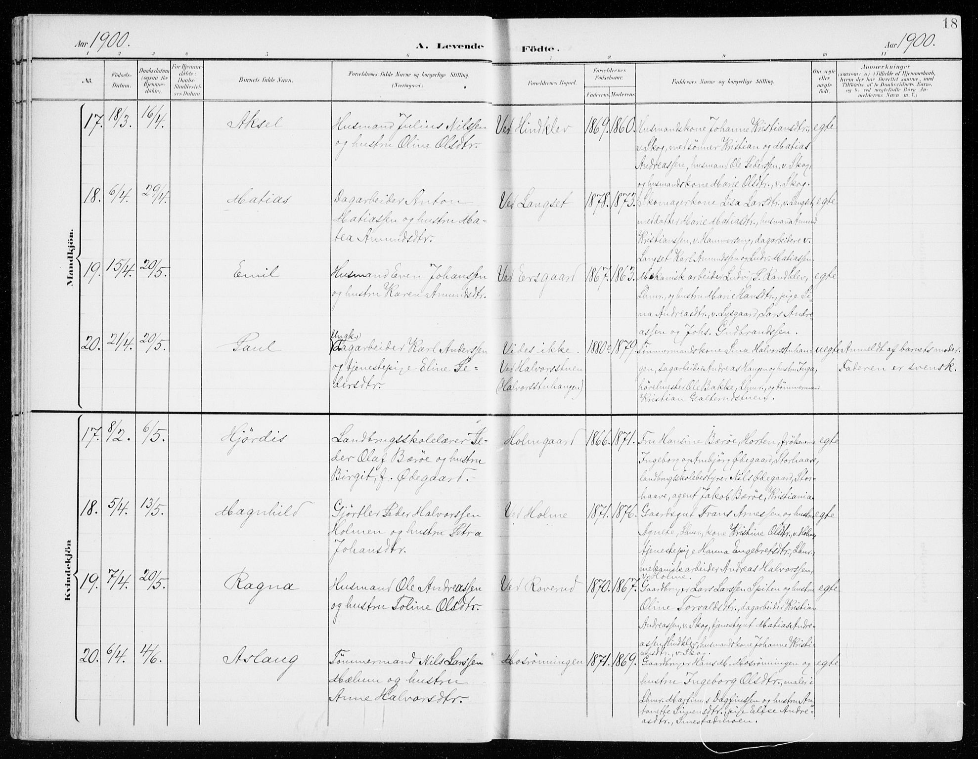 Fåberg prestekontor, AV/SAH-PREST-086/H/Ha/Haa/L0011: Parish register (official) no. 11, 1899-1913, p. 18