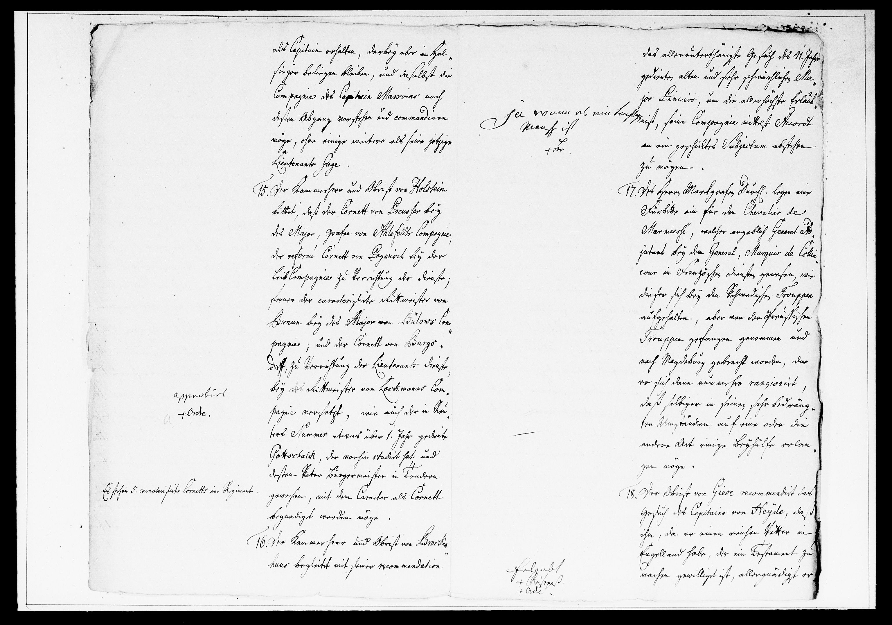 Krigskollegiet, Krigskancelliet, DRA/A-0006/-/1360-1385: Refererede sager, 1761, p. 427