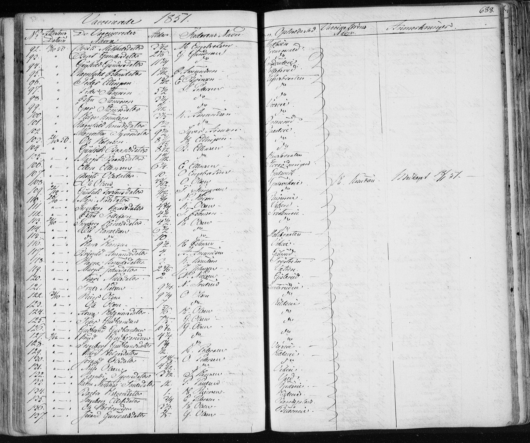 Nes kirkebøker, SAKO/A-236/F/Fa/L0009: Parish register (official) no. 9, 1834-1863, p. 688