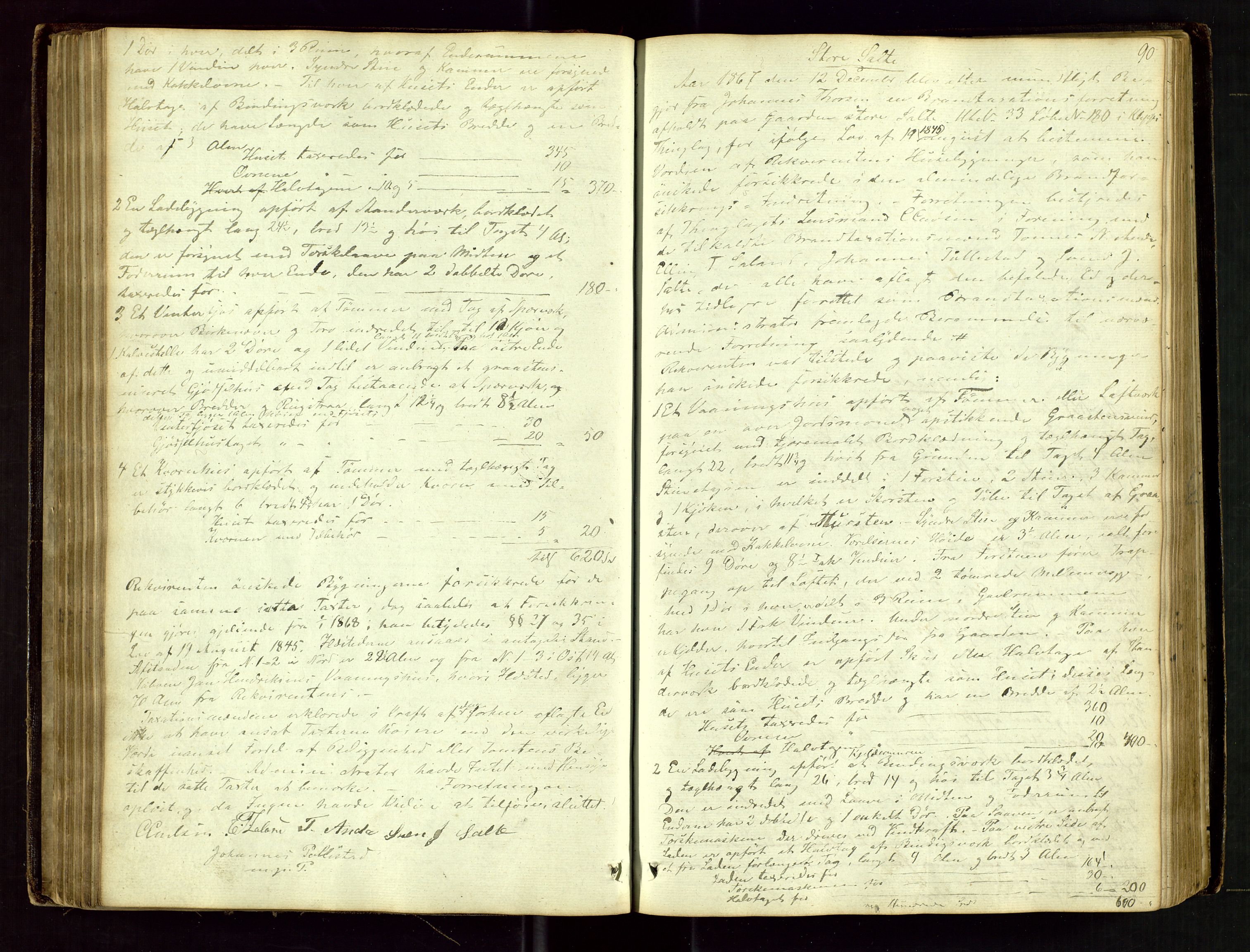 Klepp lensmannskontor, AV/SAST-A-100163/Gob/L0001: "Brandtaxatjons Protocol for Kleps Thinglaug", 1846-1881, p. 89b-90a