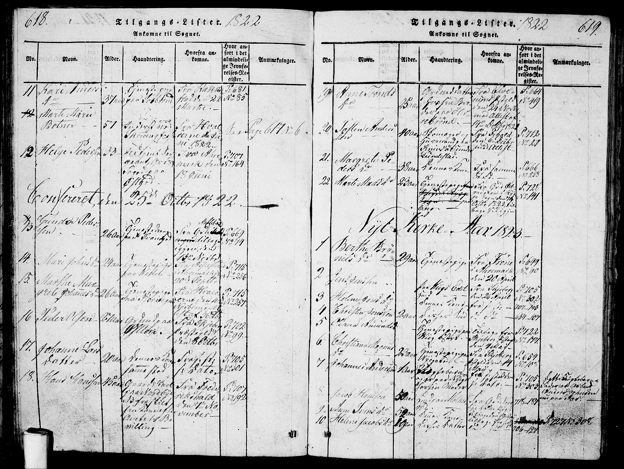 Berg prestekontor Kirkebøker, AV/SAO-A-10902/G/Ga/L0001: Parish register (copy) no. I 1, 1815-1832, p. 618-619