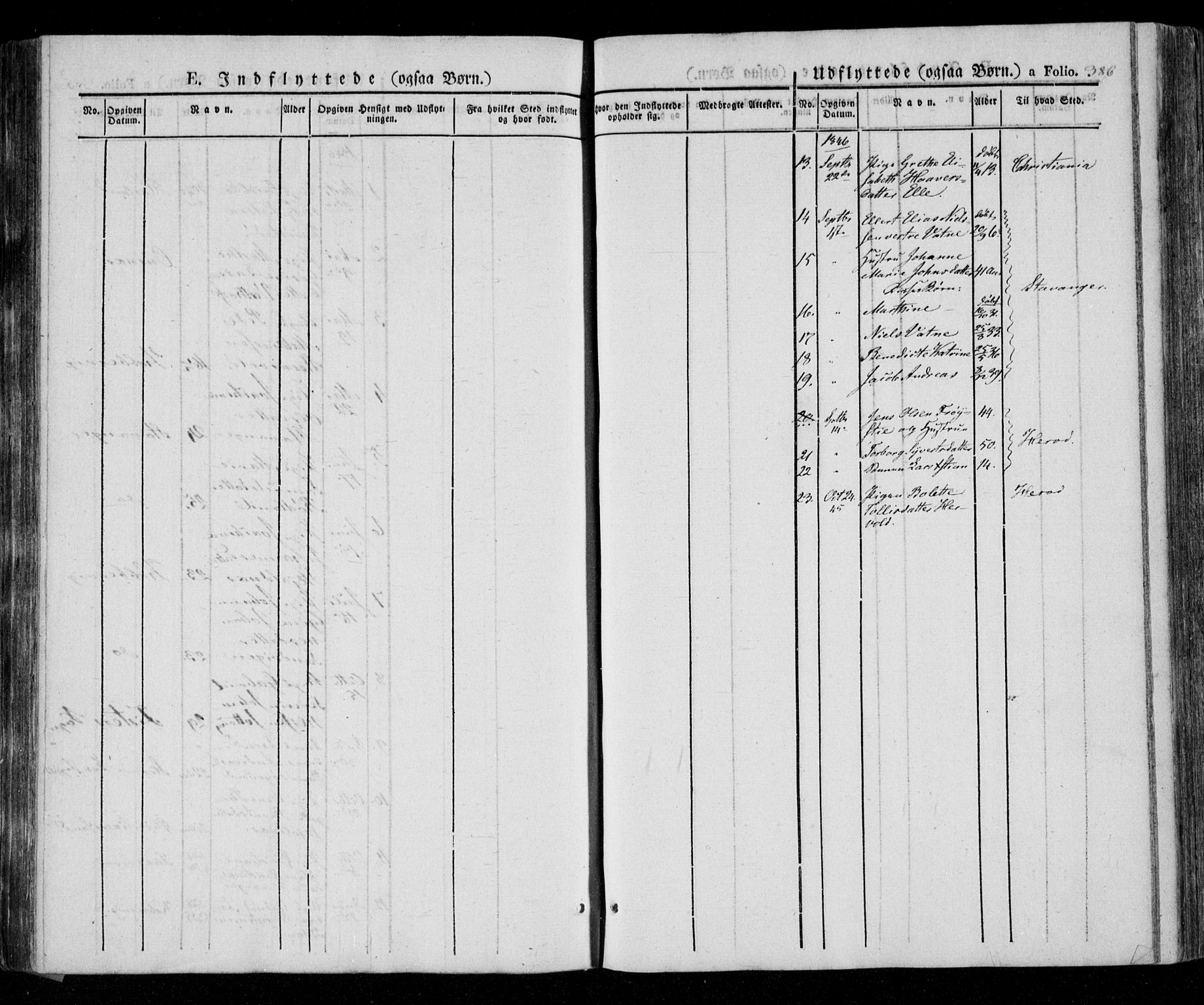 Lista sokneprestkontor, AV/SAK-1111-0027/F/Fa/L0009: Parish register (official) no. A 9, 1835-1846, p. 386