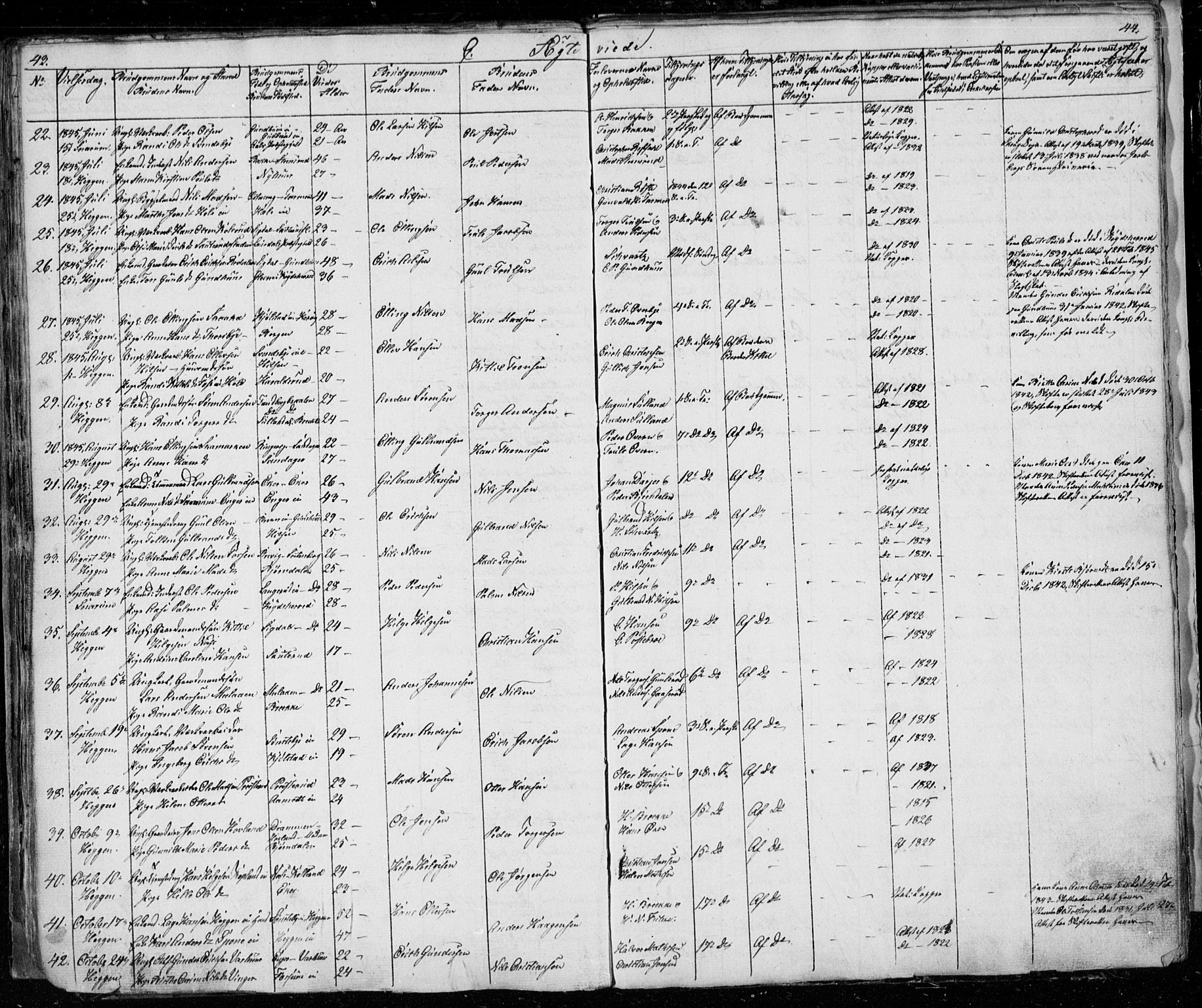 Modum kirkebøker, SAKO/A-234/G/Ga/L0004: Parish register (copy) no. I 4, 1843-1846, p. 43-44