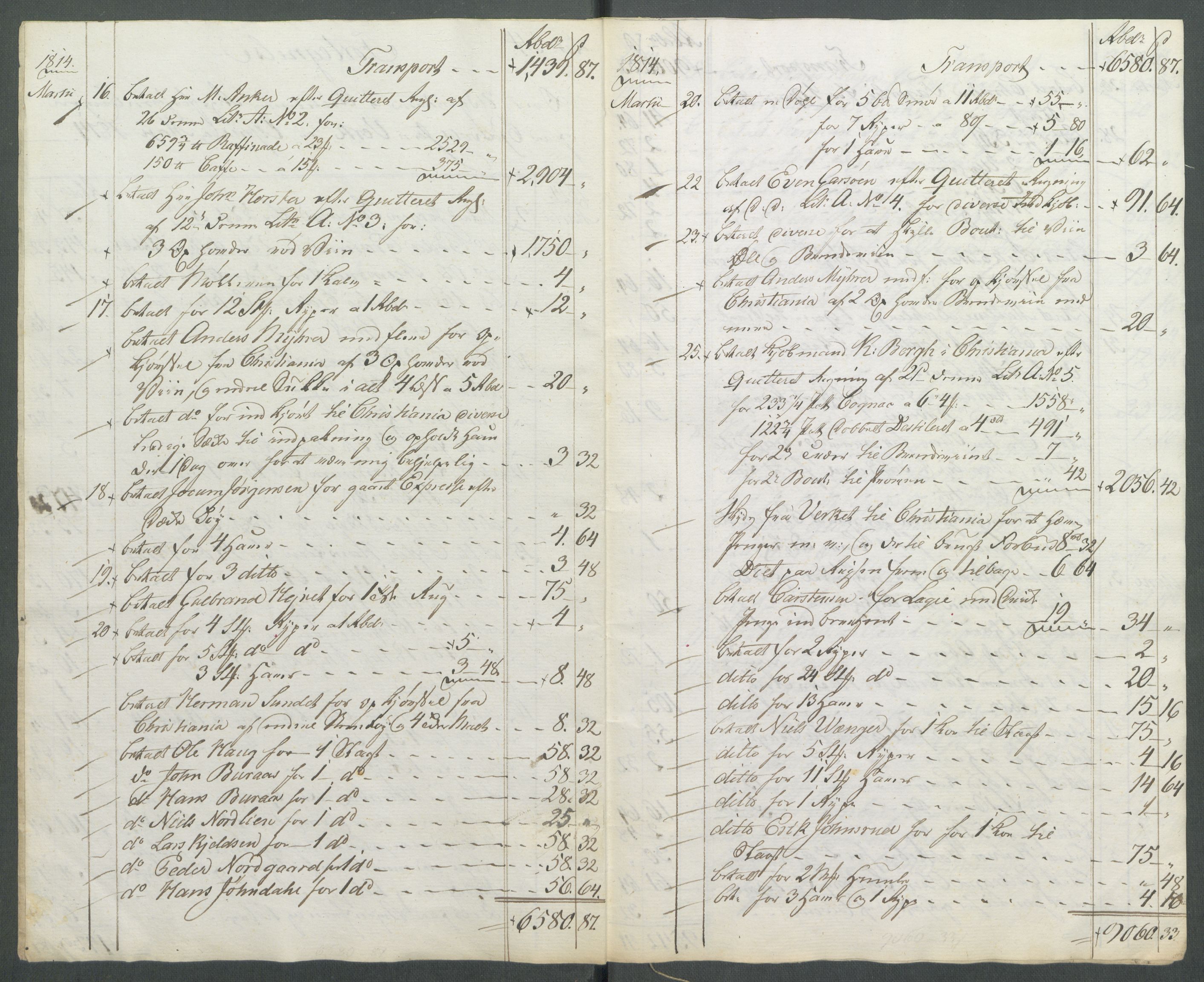 5. departement for finans-, handels- og tollfaget, AV/RA-S-3893/C/Cb/L0014: Regninger fra Riksforsamlingens deputerede, 1814, p. 17