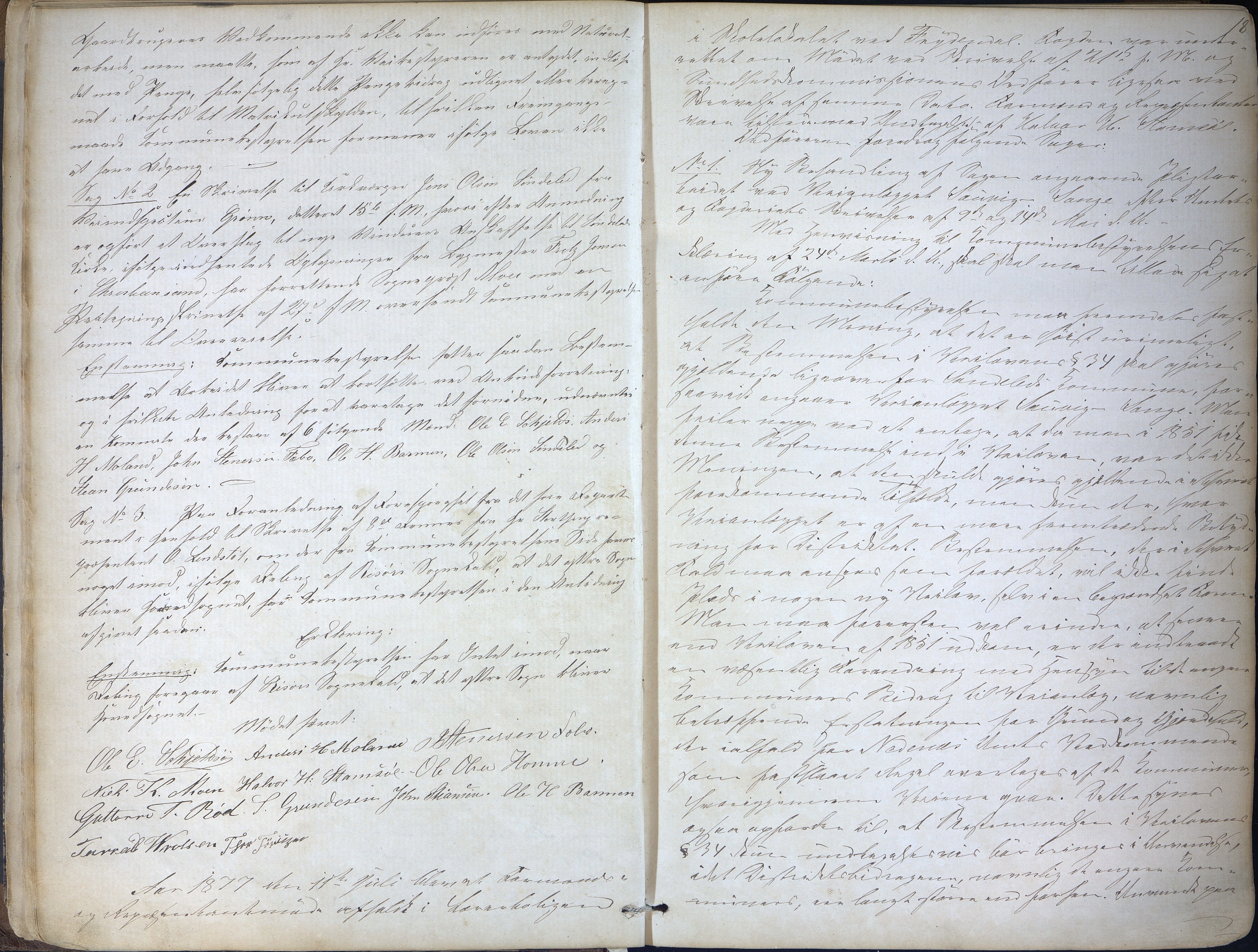 Søndeled kommune, AAKS/KA0913-PK/1/01/L0002: Forhandlingsprotokoll, 1874-1896, p. 18
