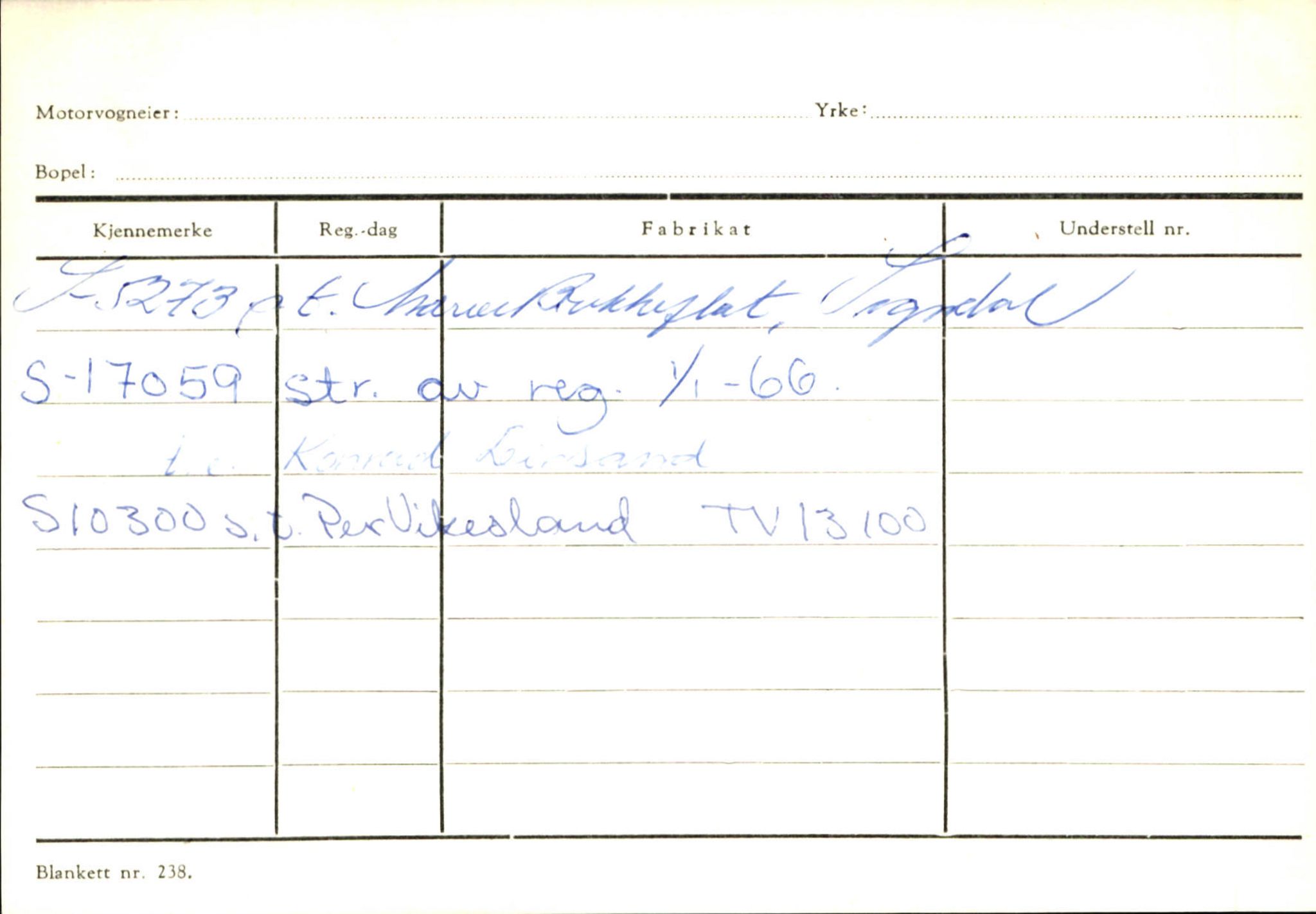 Statens vegvesen, Sogn og Fjordane vegkontor, SAB/A-5301/4/F/L0125: Eigarregister Sogndal V-Å. Aurland A-Å. Fjaler A-N, 1945-1975, p. 169