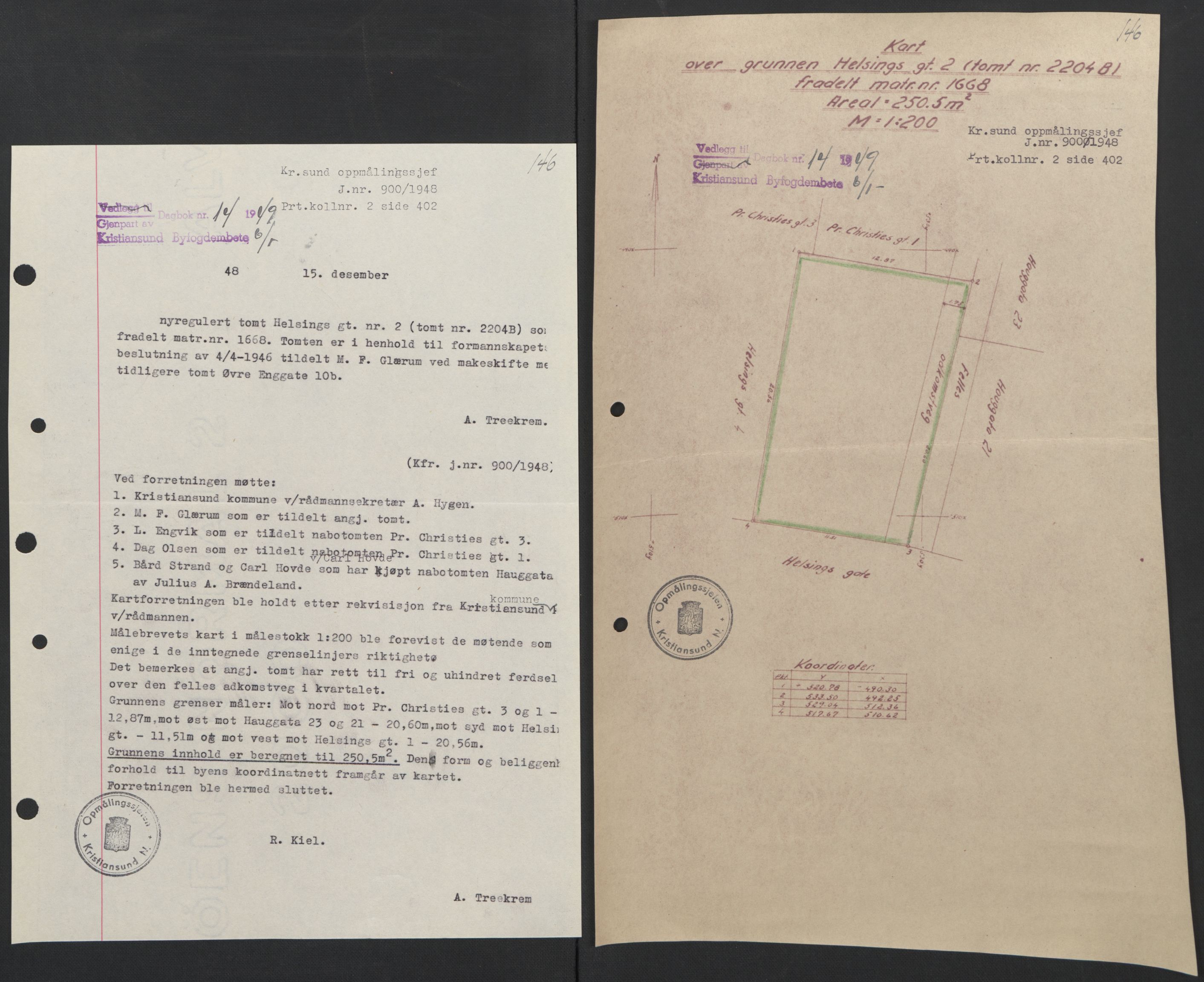 Kristiansund byfogd, AV/SAT-A-4587/A/27: Mortgage book no. 42, 1947-1950, Diary no: : 14/1949