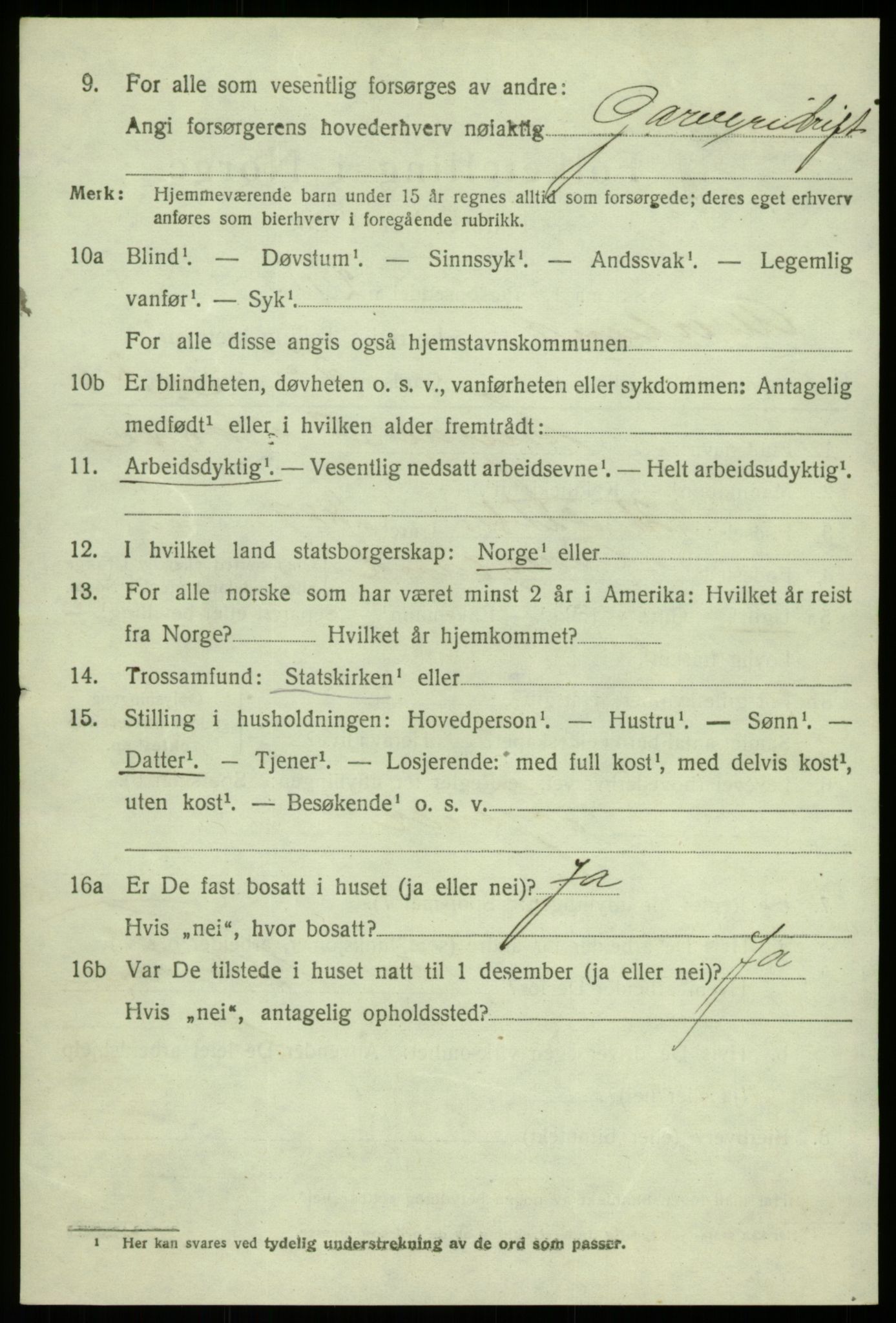 SAB, 1920 census for Alversund, 1920, p. 6675