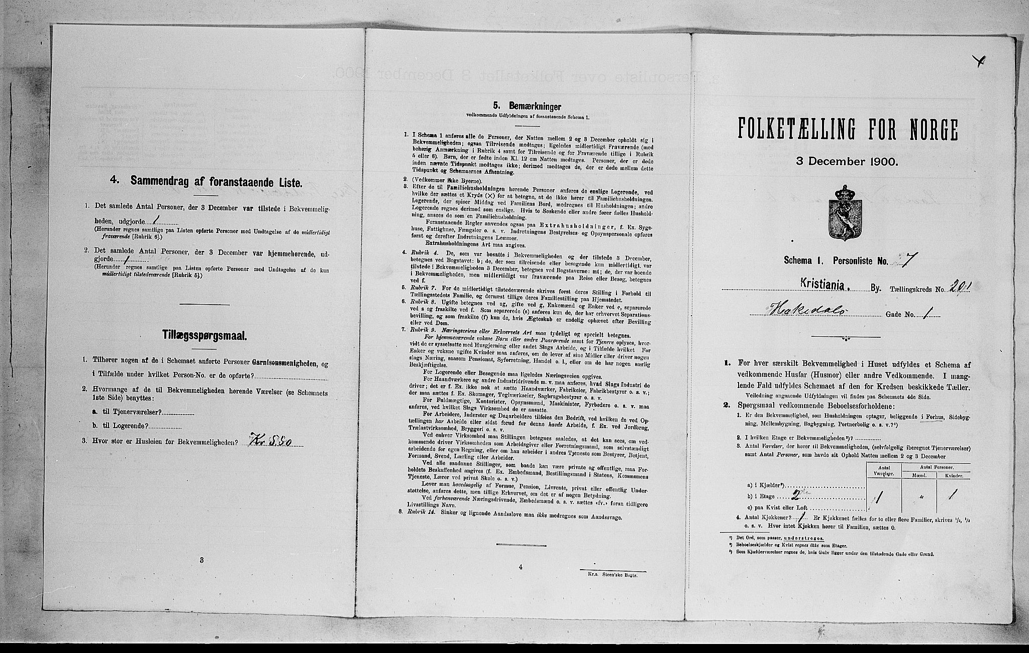 SAO, 1900 census for Kristiania, 1900, p. 32046