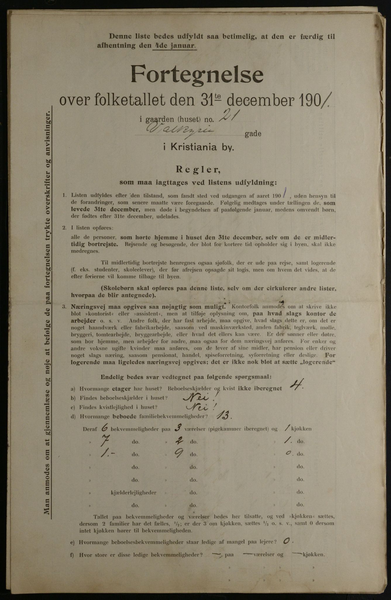 OBA, Municipal Census 1901 for Kristiania, 1901, p. 18675