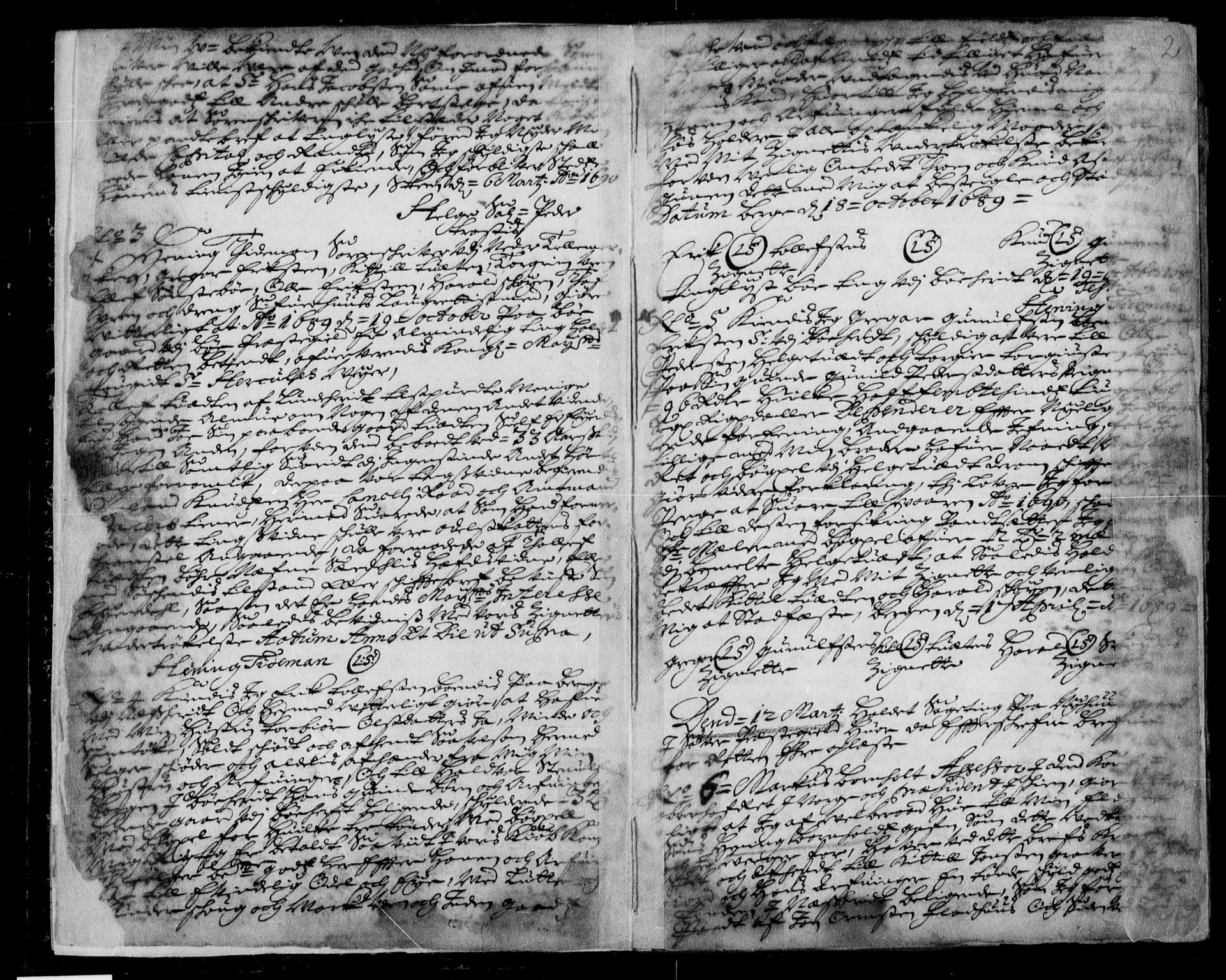 Nedre Telemark sorenskriveri, SAKO/A-135/G/Ga/Gaa/L0001a: Mortgage book no. A, 1690-1697, p. 2