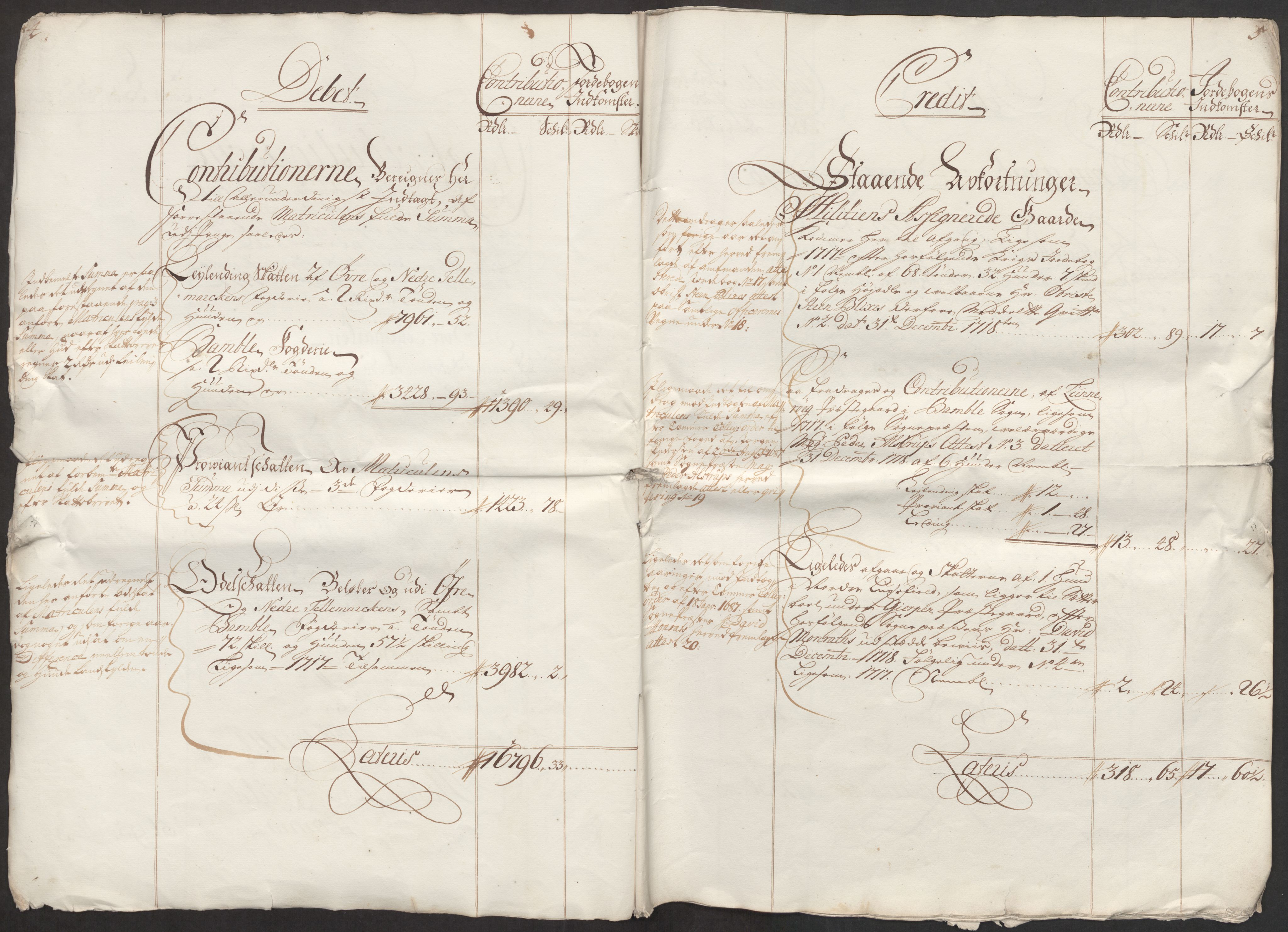 Rentekammeret inntil 1814, Reviderte regnskaper, Fogderegnskap, AV/RA-EA-4092/R36/L2130: Fogderegnskap Øvre og Nedre Telemark og Bamble, 1718, p. 6