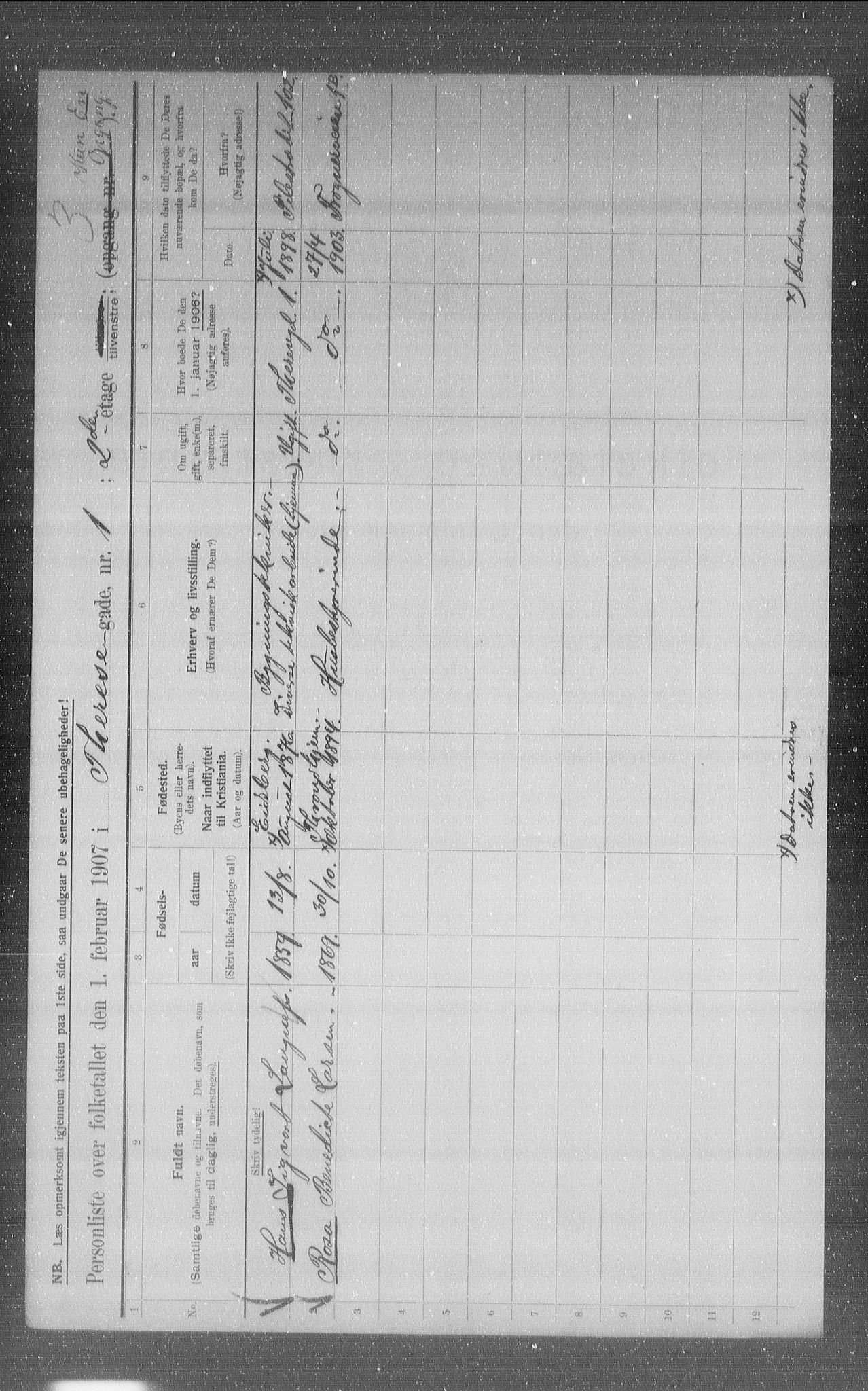 OBA, Municipal Census 1907 for Kristiania, 1907, p. 54808