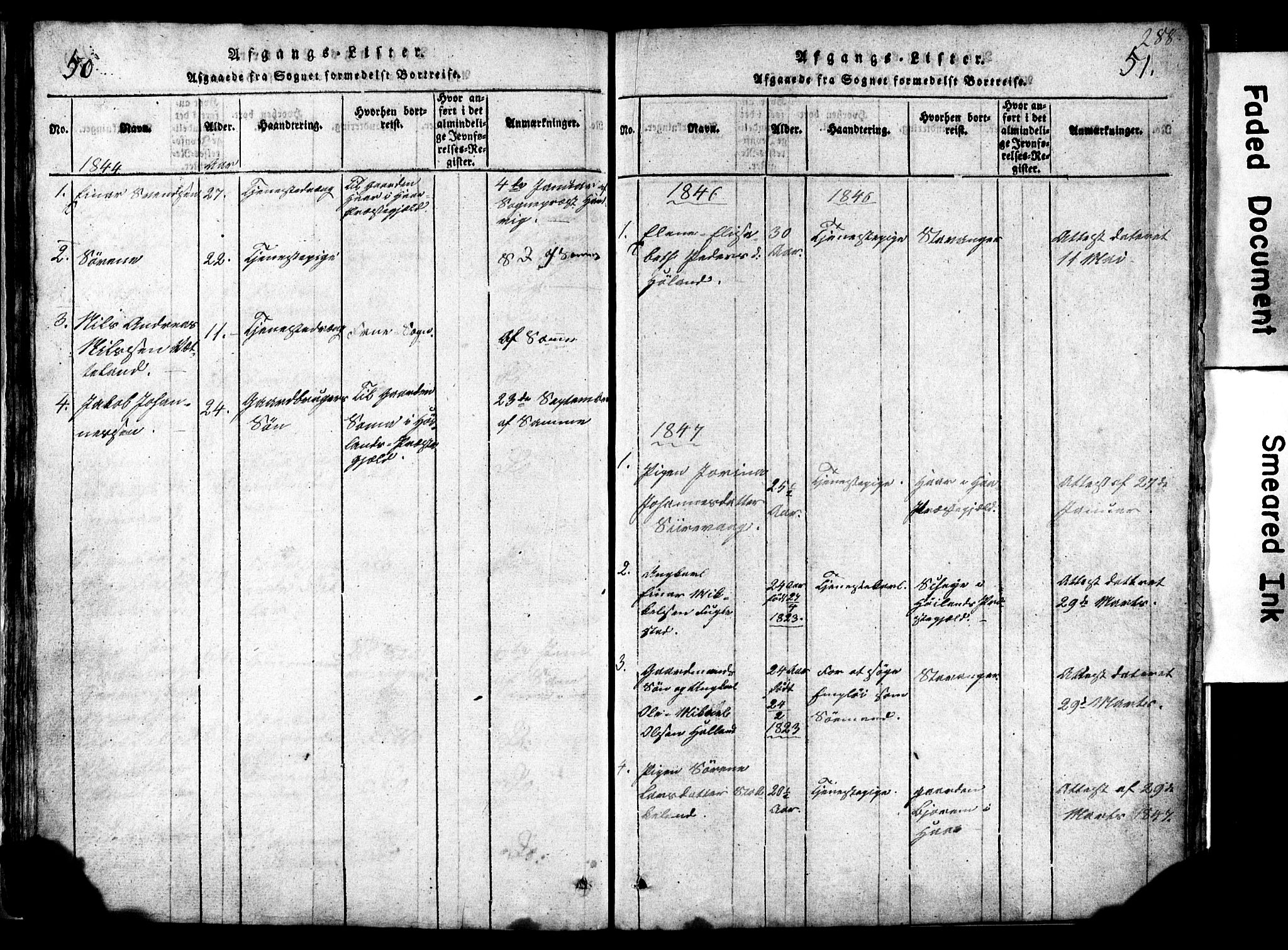Eigersund sokneprestkontor, SAST/A-101807/S09/L0002: Parish register (copy) no. B 2, 1816-1847, p. 50-51