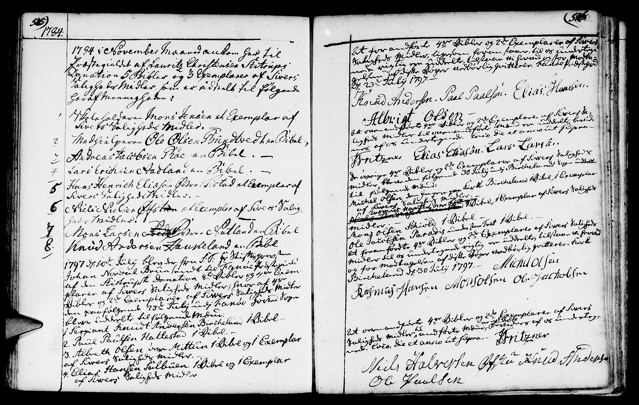 Fana Sokneprestembete, AV/SAB-A-75101/H/Haa/Haaa/L0005: Parish register (official) no. A 5, 1773-1799, p. 505-506