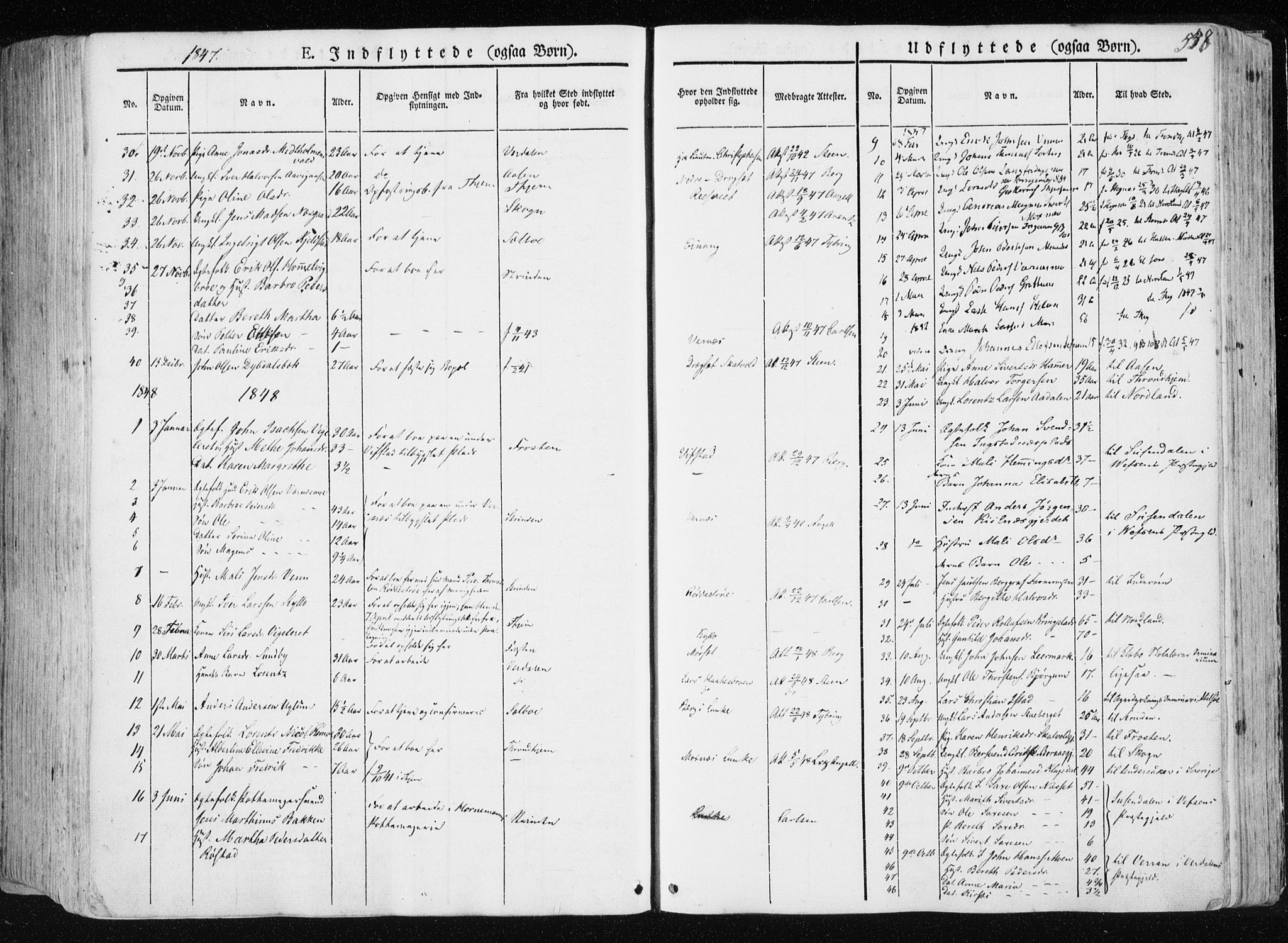 Ministerialprotokoller, klokkerbøker og fødselsregistre - Nord-Trøndelag, AV/SAT-A-1458/709/L0074: Parish register (official) no. 709A14, 1845-1858, p. 548