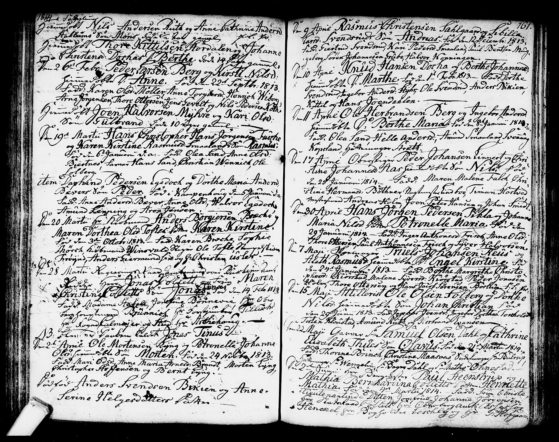 Kongsberg kirkebøker, AV/SAKO-A-22/F/Fa/L0007: Parish register (official) no. I 7, 1795-1816, p. 161