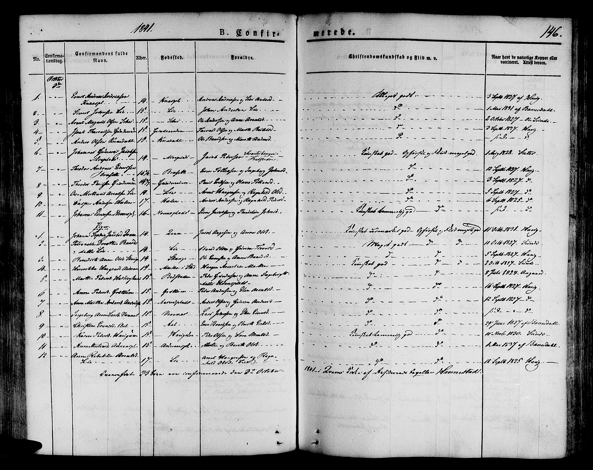 Ministerialprotokoller, klokkerbøker og fødselsregistre - Nord-Trøndelag, SAT/A-1458/746/L0445: Parish register (official) no. 746A04, 1826-1846, p. 146