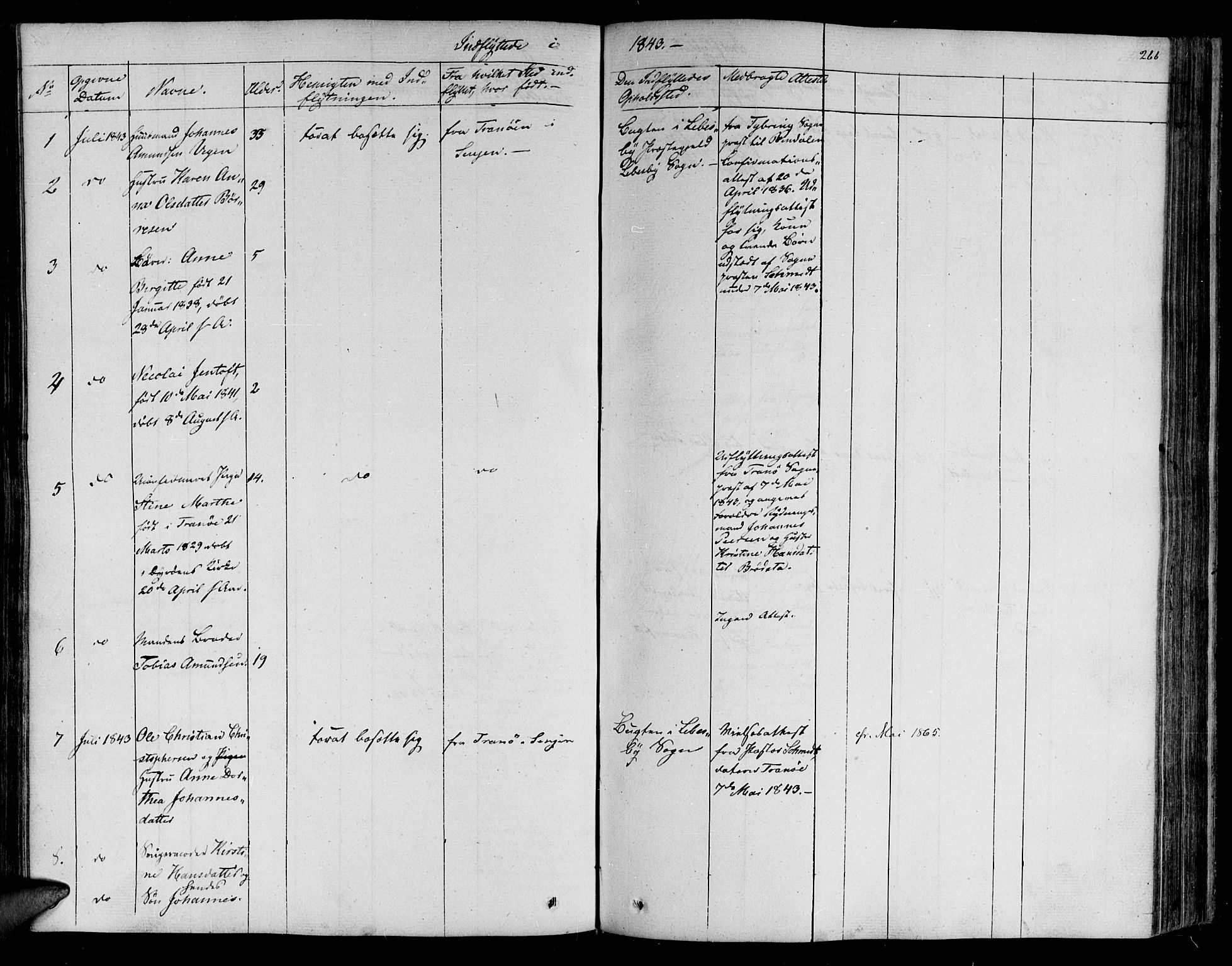 Lebesby sokneprestkontor, SATØ/S-1353/H/Ha/L0003kirke: Parish register (official) no. 3, 1833-1852, p. 266