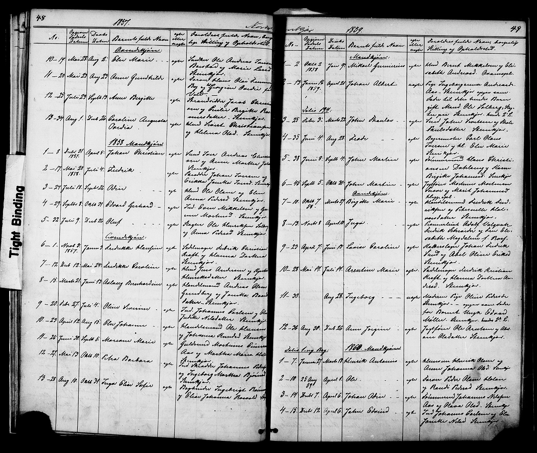 Ministerialprotokoller, klokkerbøker og fødselsregistre - Nord-Trøndelag, SAT/A-1458/739/L0367: Parish register (official) no. 739A01 /2, 1838-1868, p. 48-49