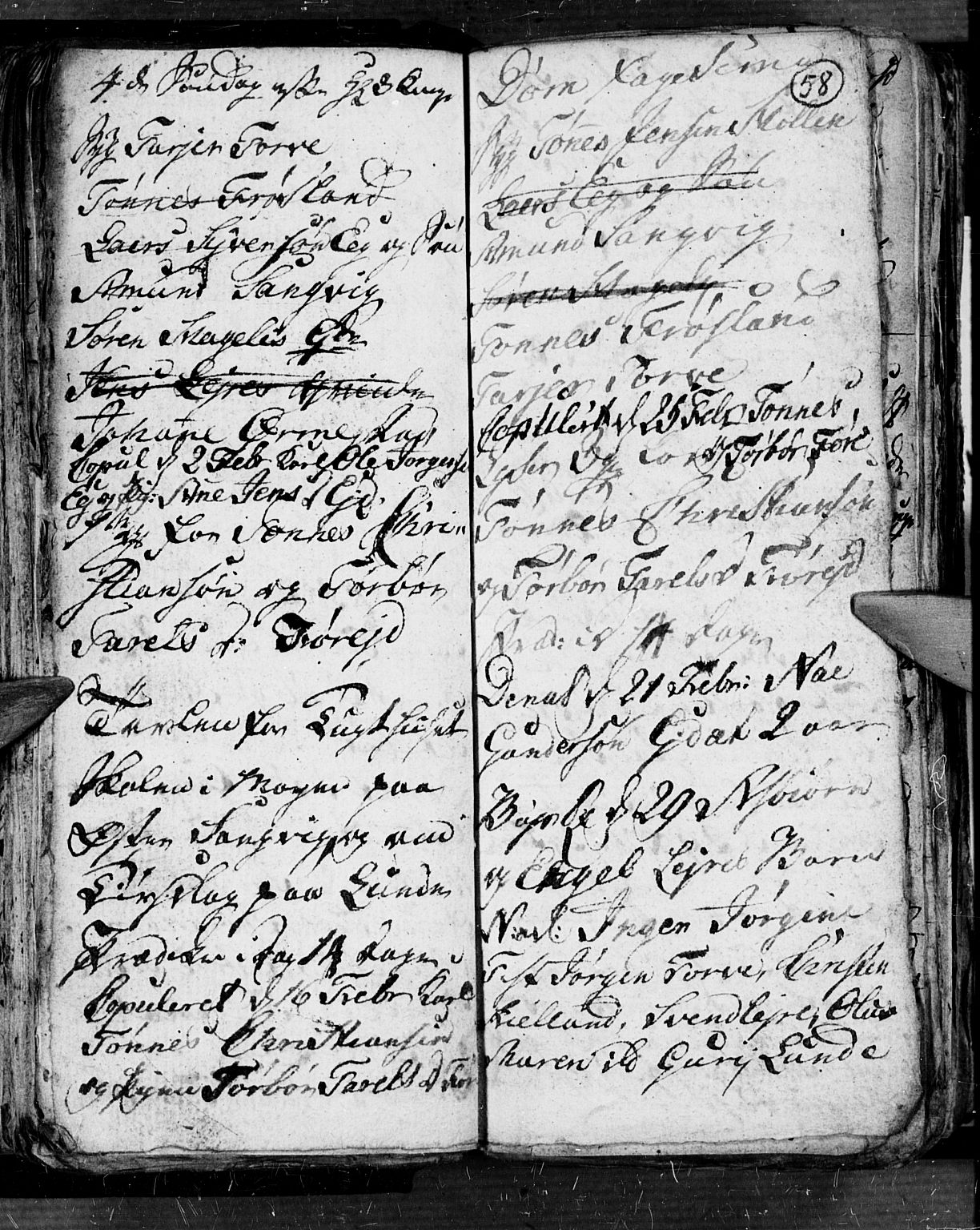 Søgne sokneprestkontor, AV/SAK-1111-0037/F/Fb/Fbb/L0001: Parish register (copy) no. B 1, 1779-1802, p. 58