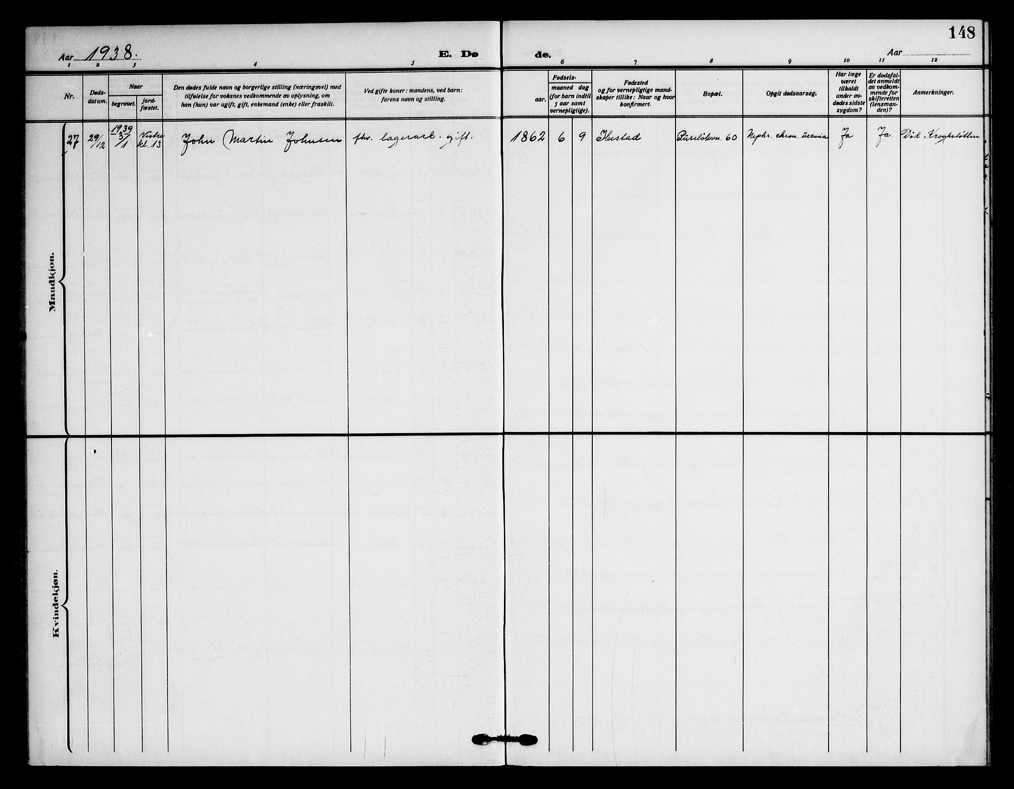 Piperviken prestekontor Kirkebøker, AV/SAO-A-10874/F/L0005: Parish register (official) no. 5, 1911-1949, p. 148