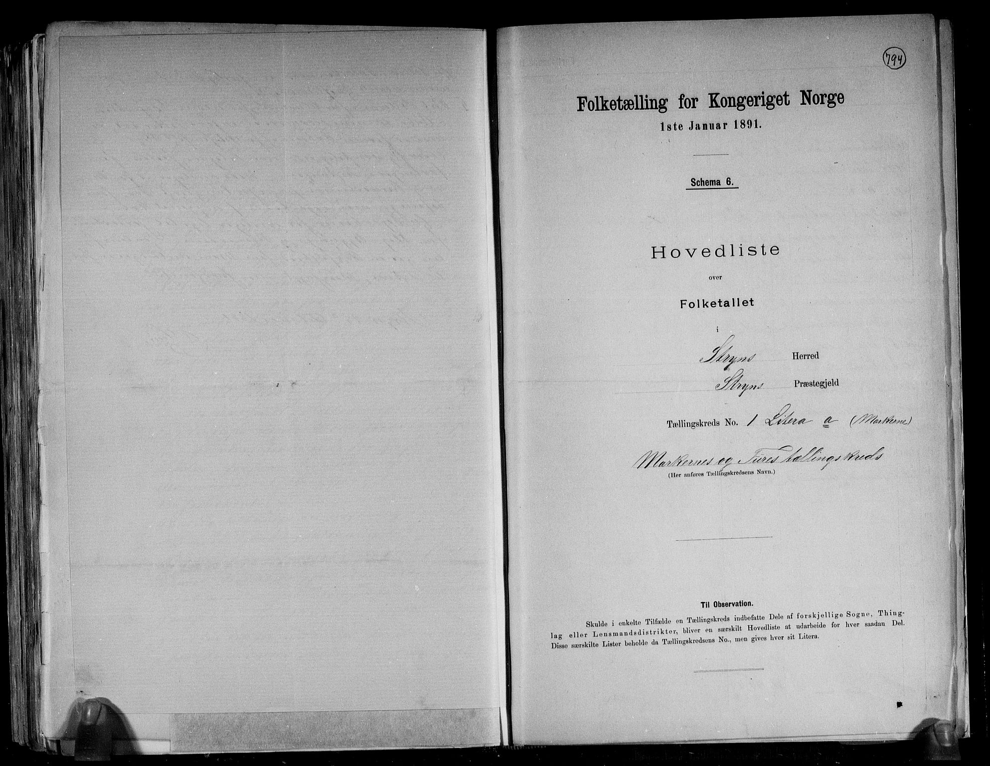 RA, 1891 census for 1448 Stryn, 1891, p. 8